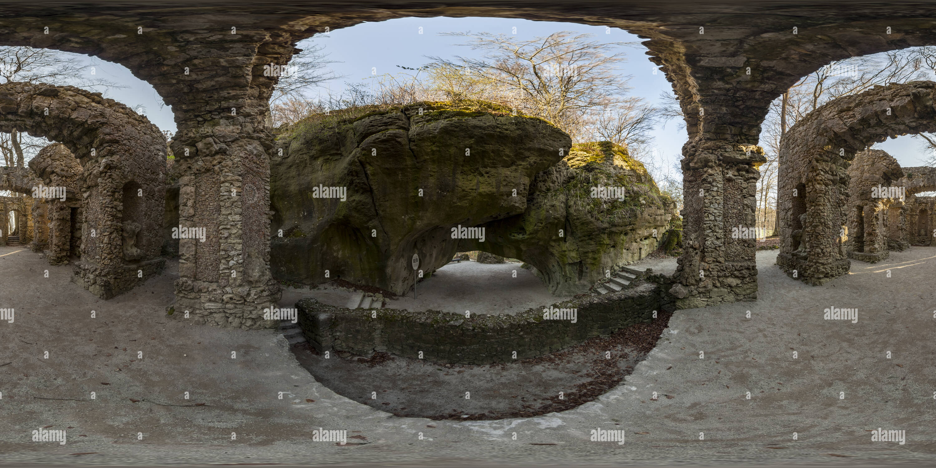 360° view of Felsengarten Sanspareil Grotte der Calypso Alamy