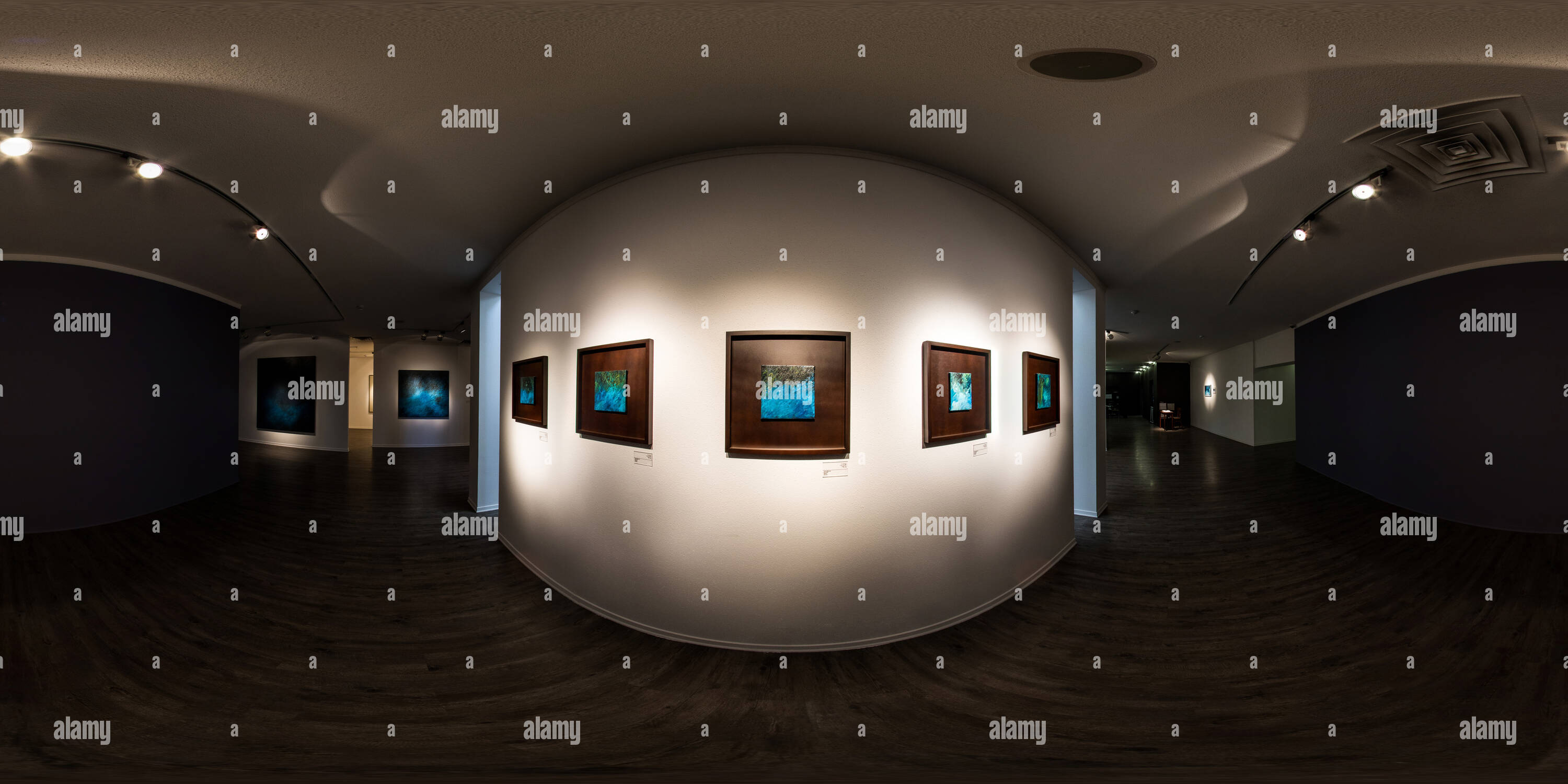 360 degree panoramic view of Ariana Art Gallery Jun 2015 Pariyoush Ganji A Decade Of Paintings 01