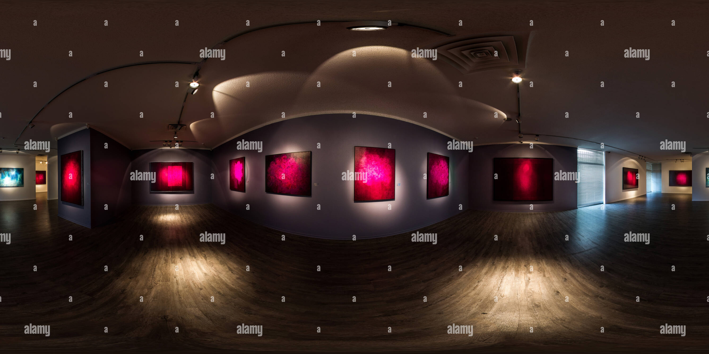 360 degree panoramic view of Ariana Art Gallery Jun 2015 Pariyoush Ganji A Decade Of Paintings 03