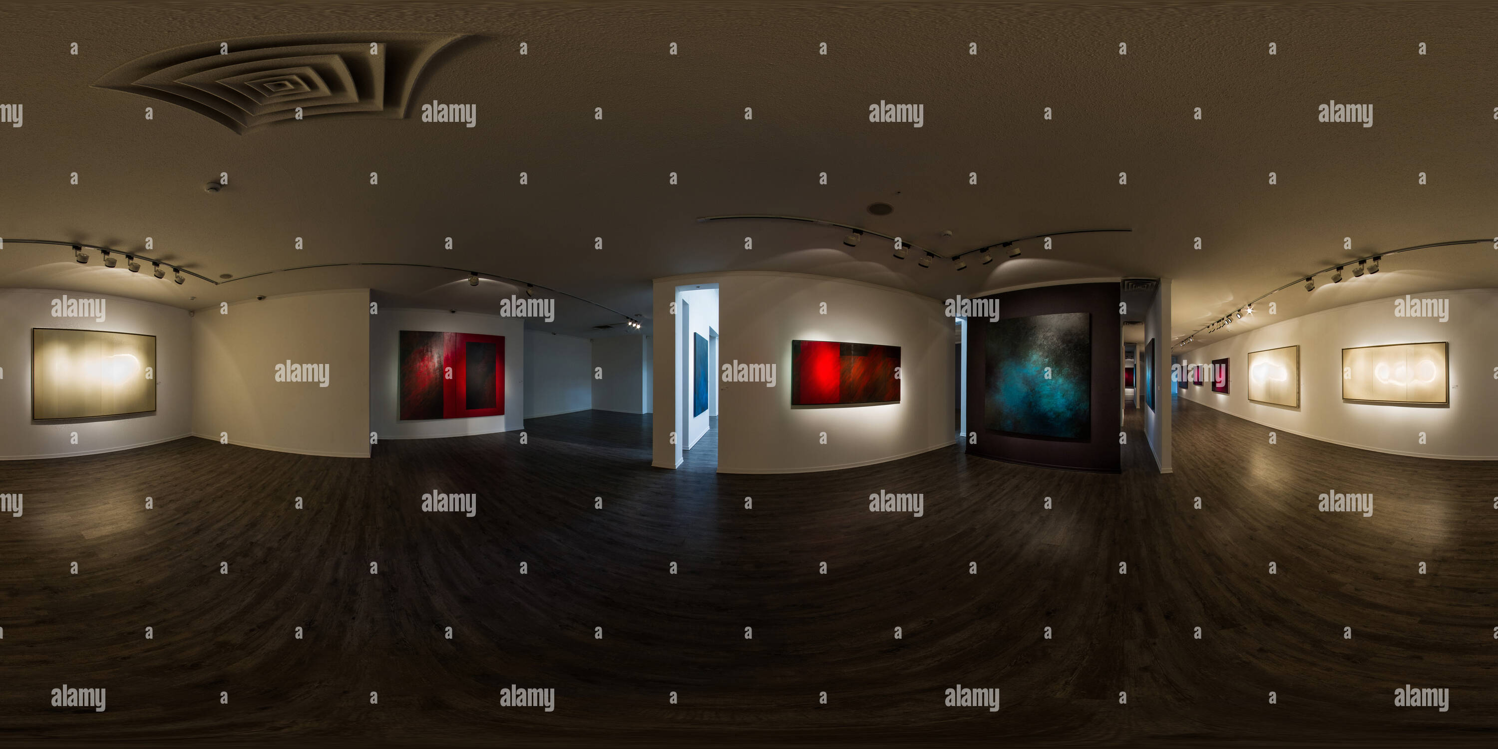 360 degree panoramic view of Ariana Art Gallery Jun 2015 Pariyoush Ganji A Decade Of Paintings 06