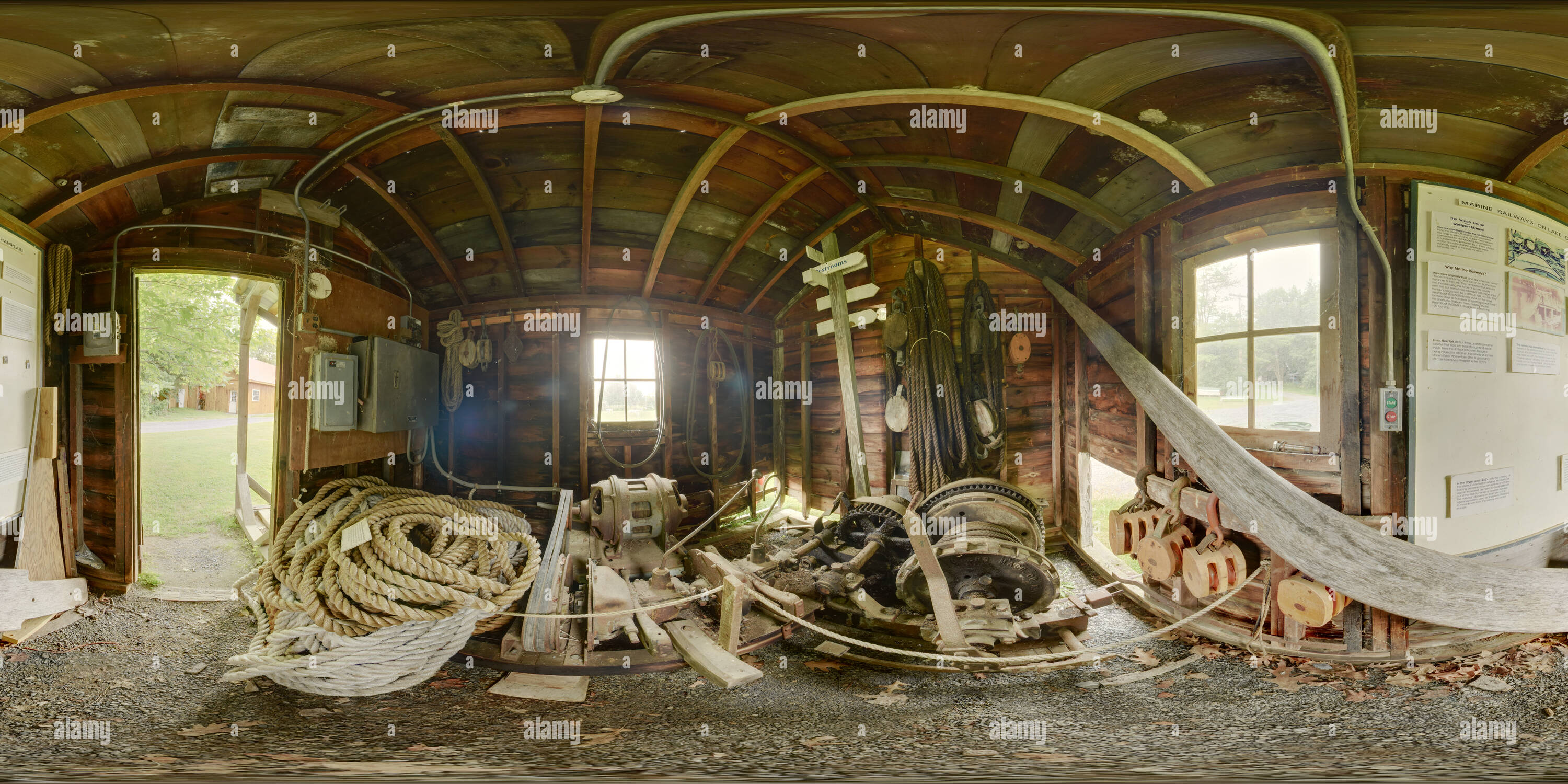 360° view of Westport Marina Winch House Lake Champlain Maritime
