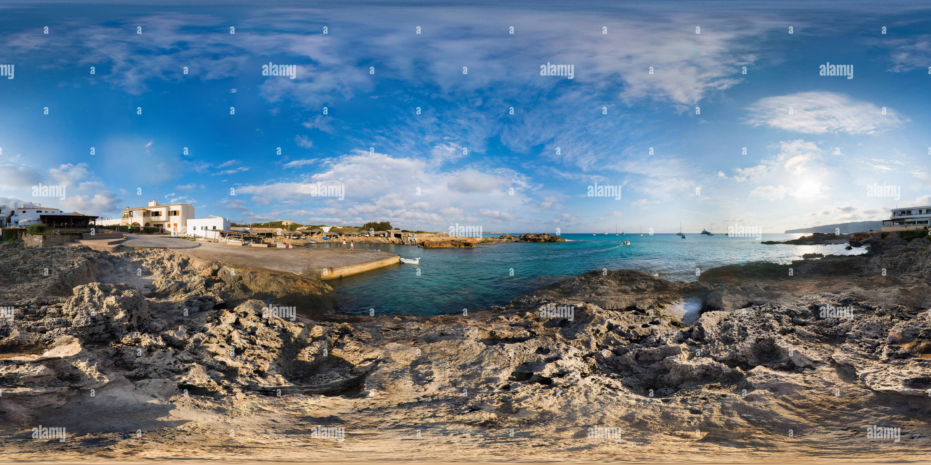 360° view of Formentera Es Calo' - Alamy