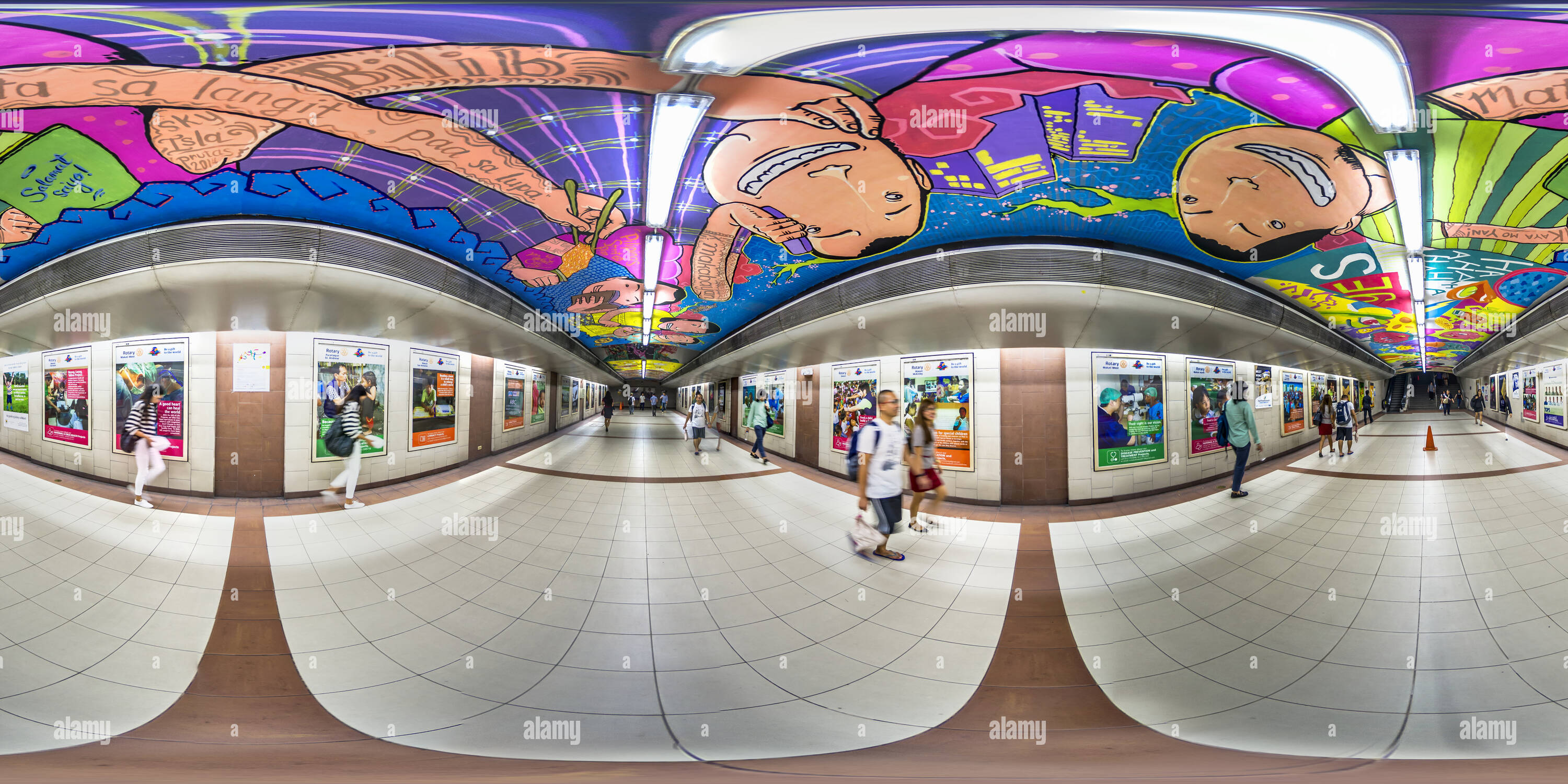 360 degree panoramic view of Pano Tif Nikon D800 Sigma 8 0 Mm F 3 5 Makati Metro Manila Philippines Art Under Ayala Makati Ave Ayala Ave