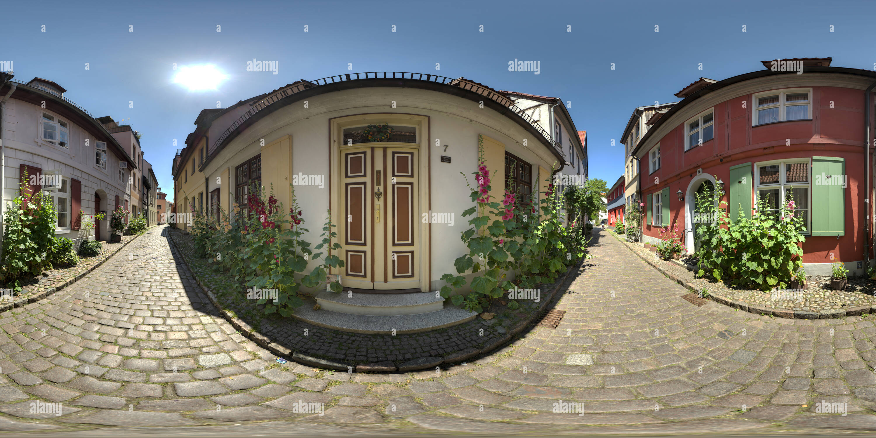 360° view of Stralsund Houses at the Badstueberstrasse Alamy