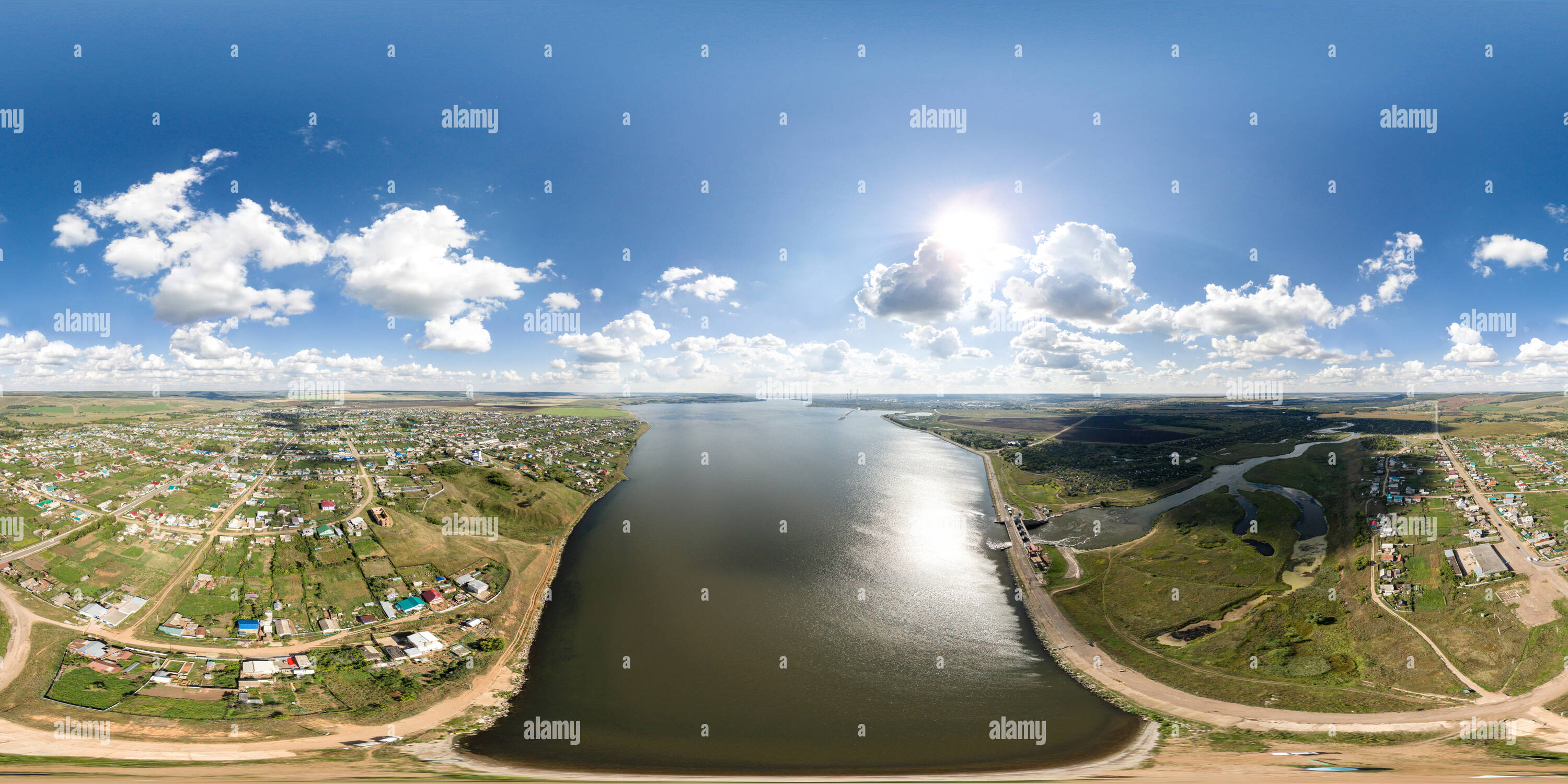 360° view of Zainsk, Zainsk reservoir - Alamy