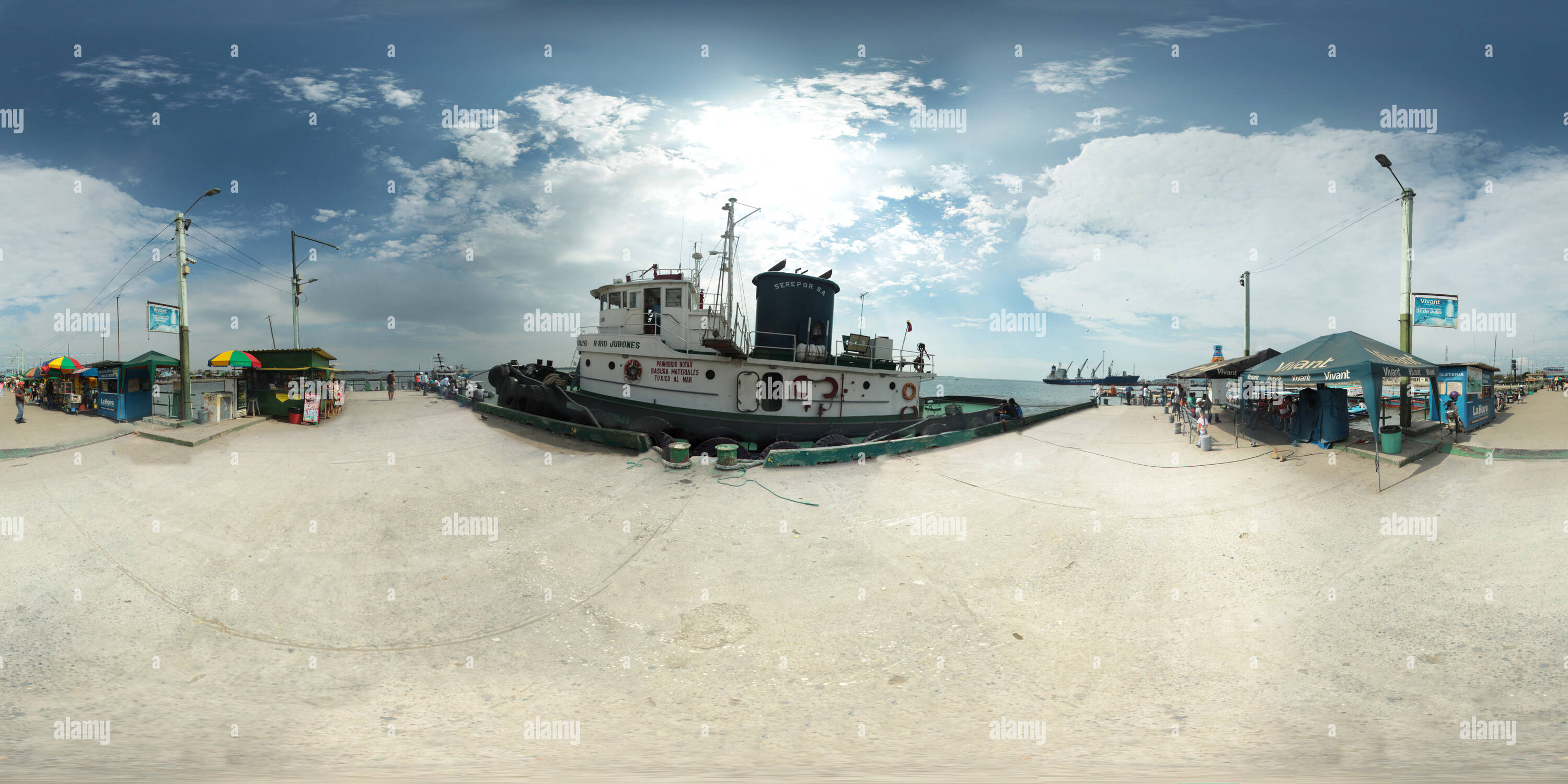 360 degree panoramic view of Embarcadero Puerto Bolivar