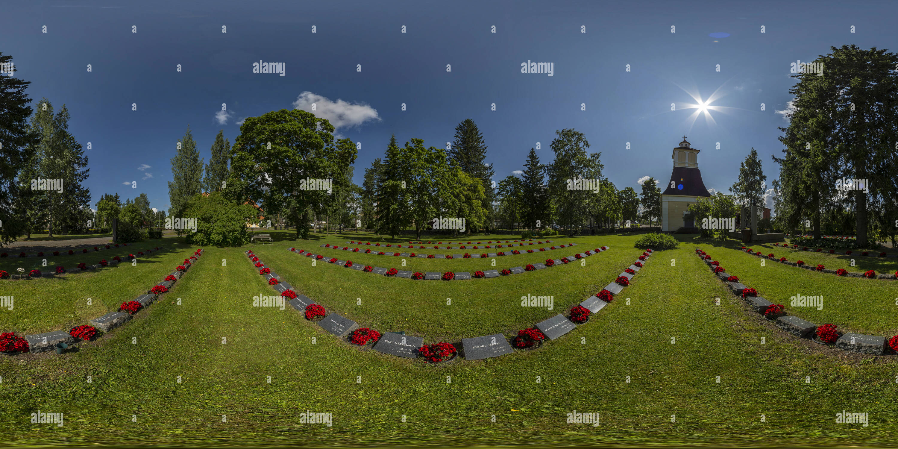 360° View Of Joroinen Church Military Cemetery Alamy