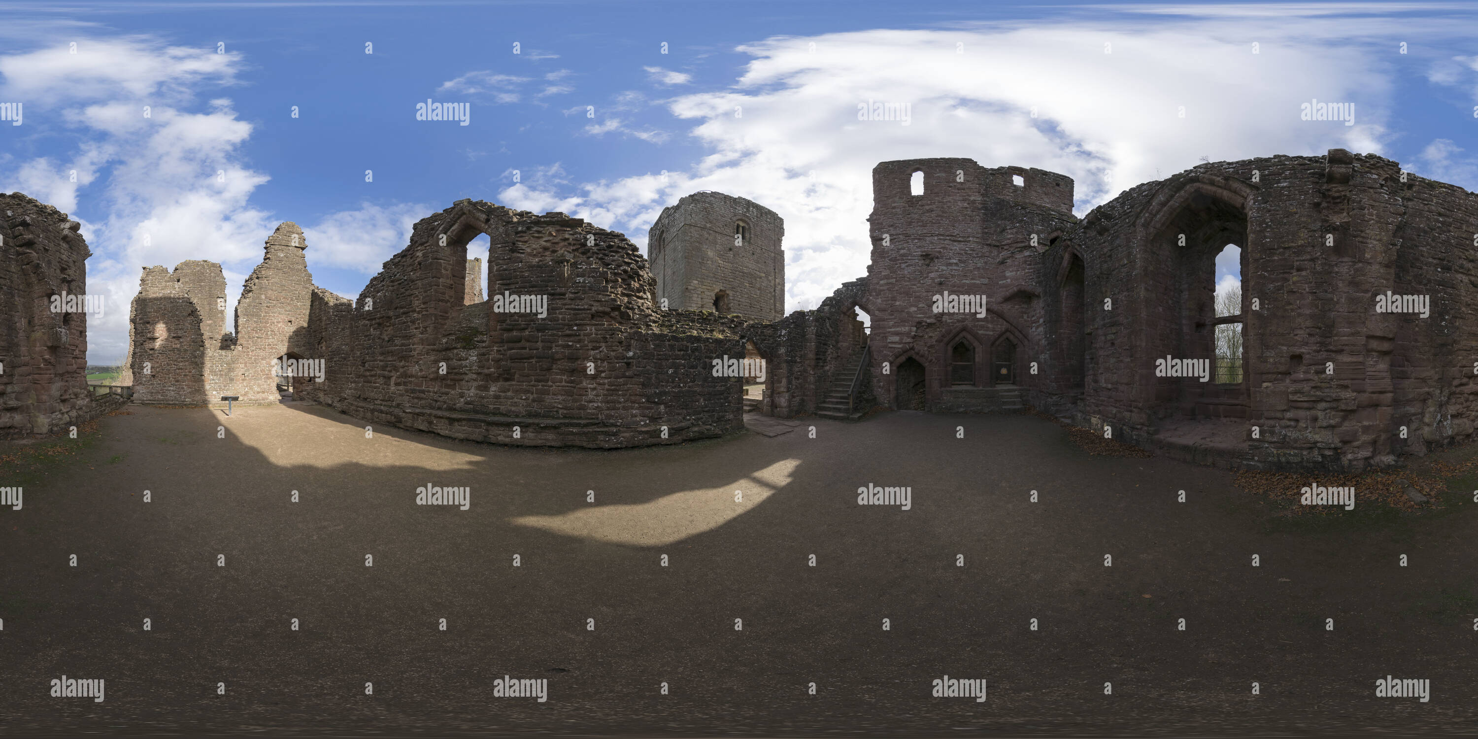 360° view of The Great Hall, Goodrich Castle Alamy