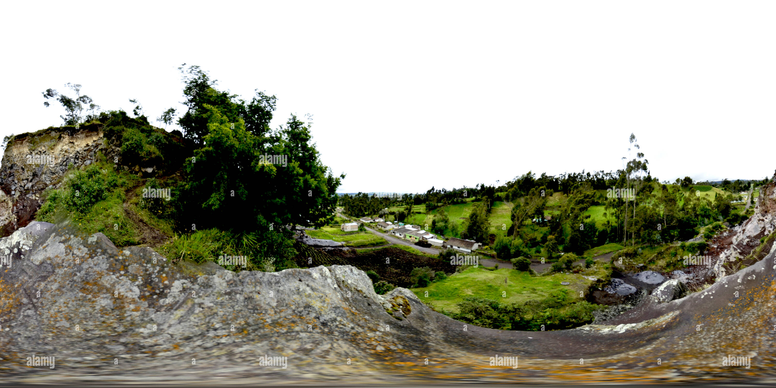 360 degree panoramic view of Machines´s Rock in Cumbal