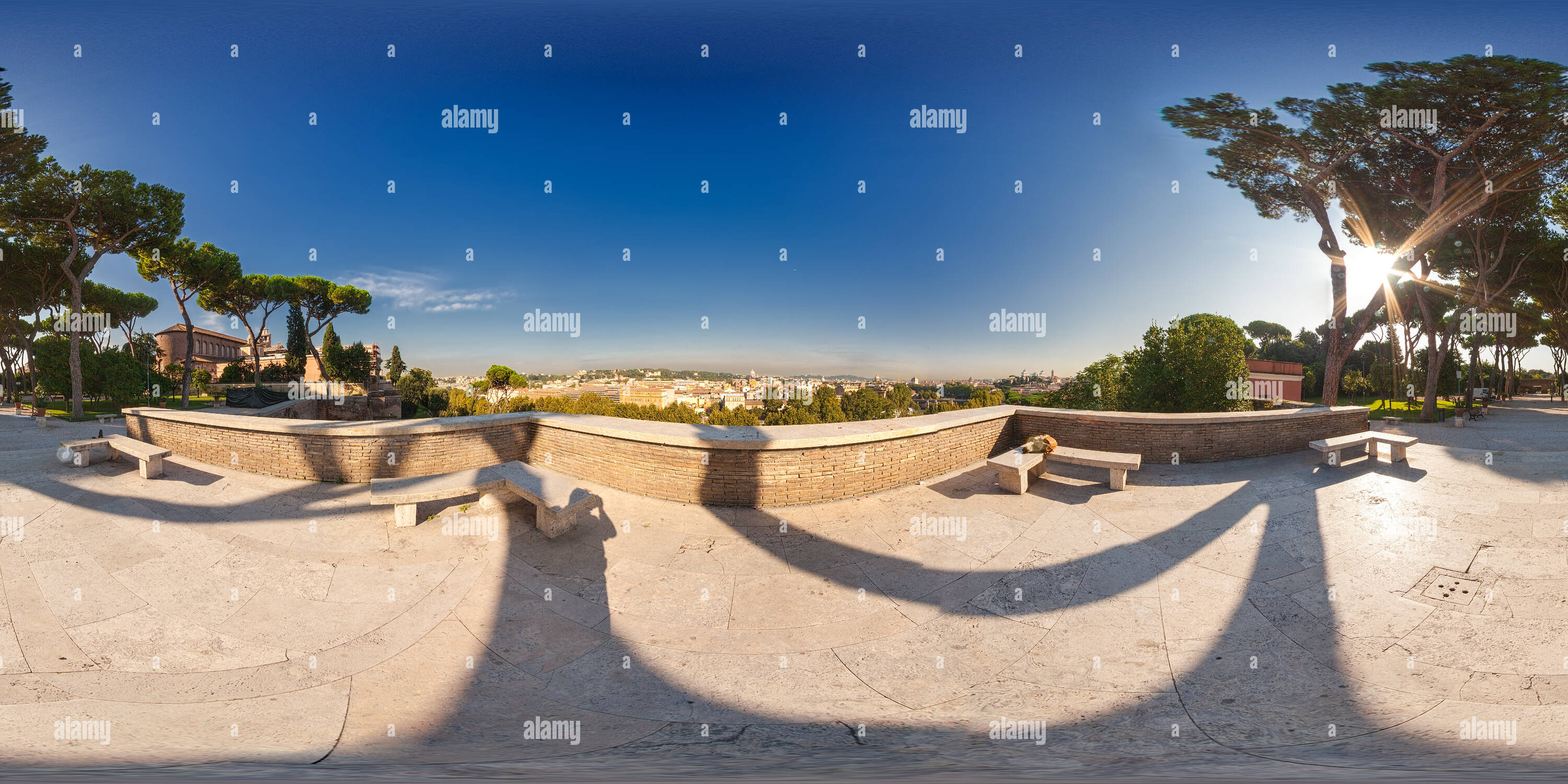 360 degree panoramic view of Giardino degli Aranci