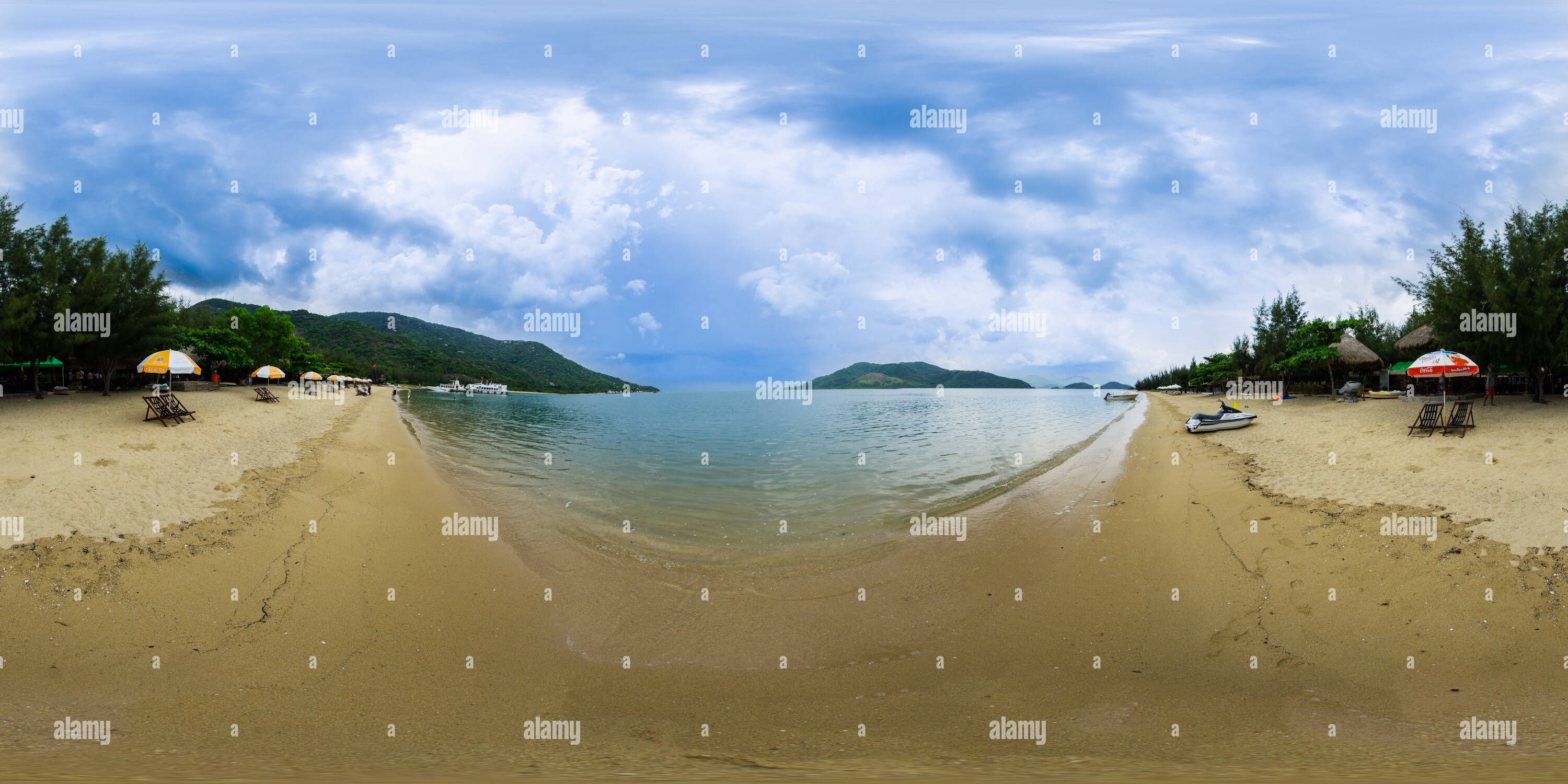 360° view of Beach at the village of Hoa Lan Alamy