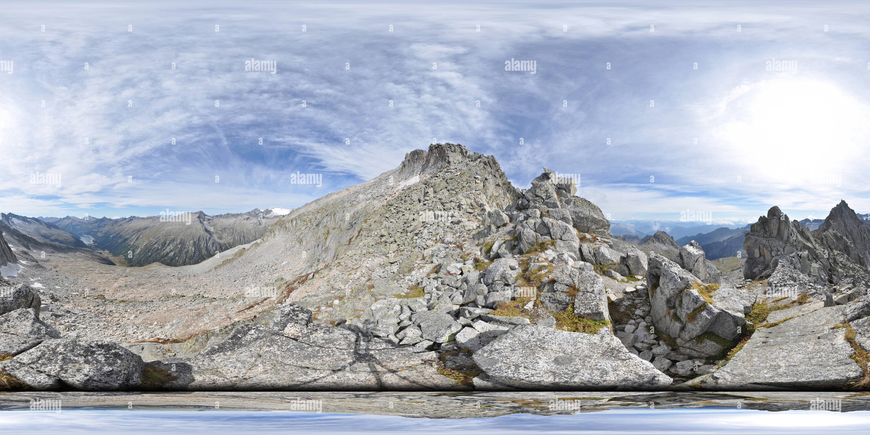 360 degree panoramic view of Val di Fumo (21-09-2013)