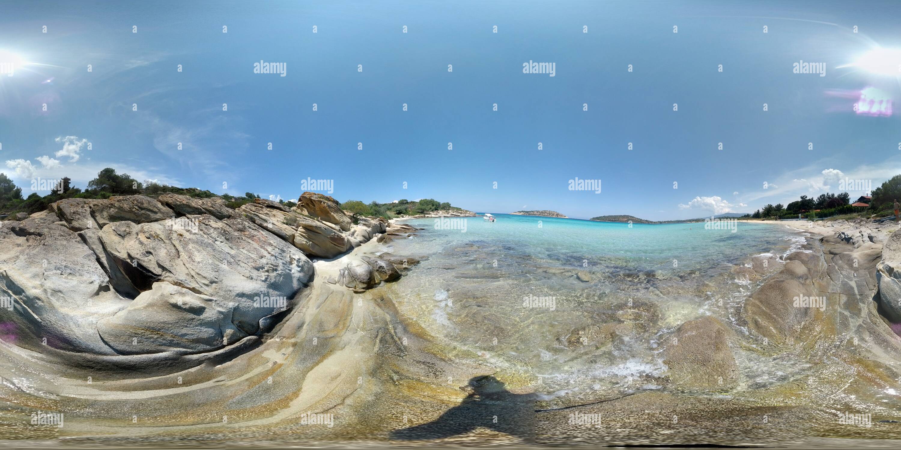 360 degree panoramic view of Armenistis Beach