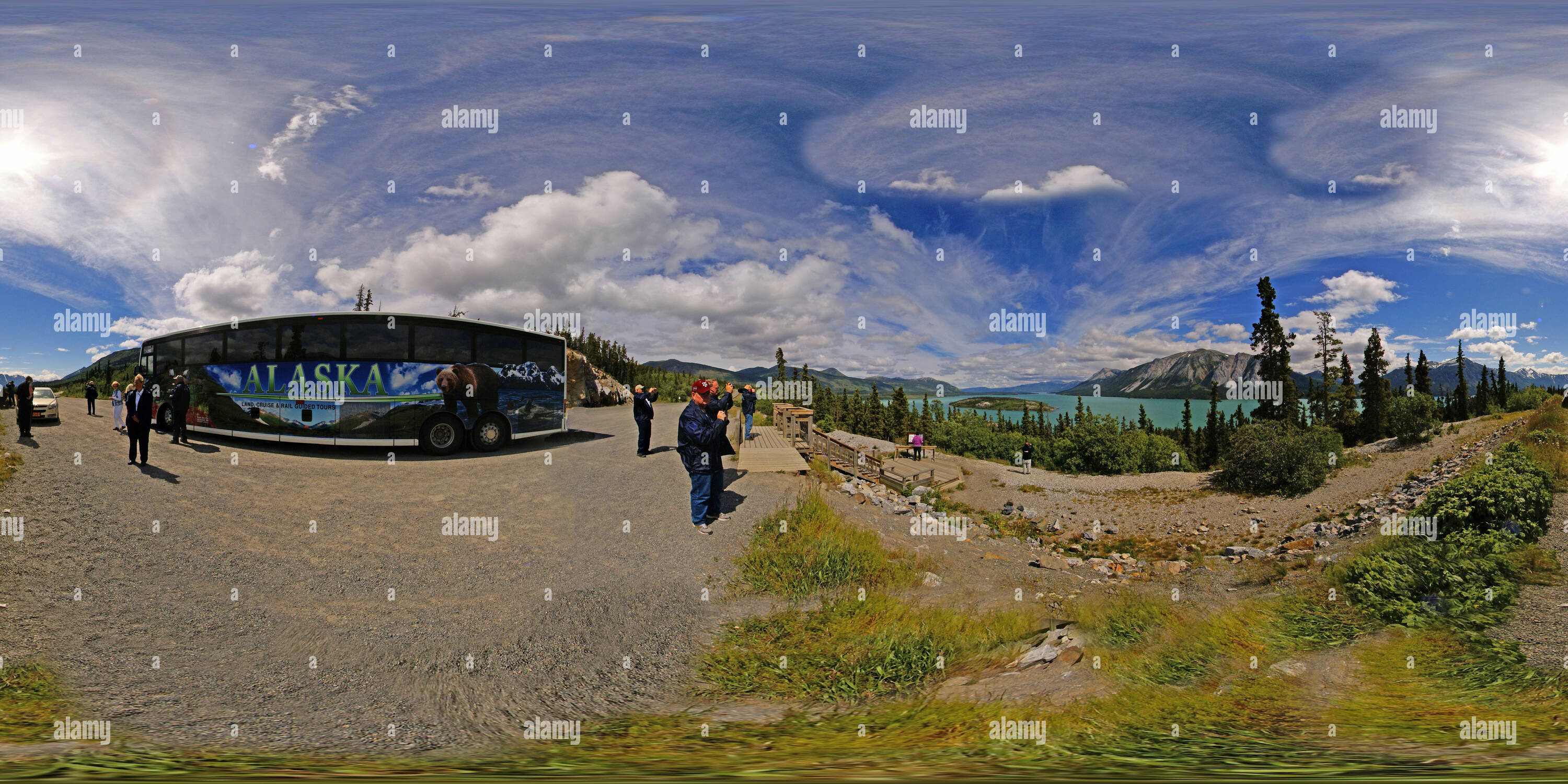 360° view of Destruction Bay, YT Alamy
