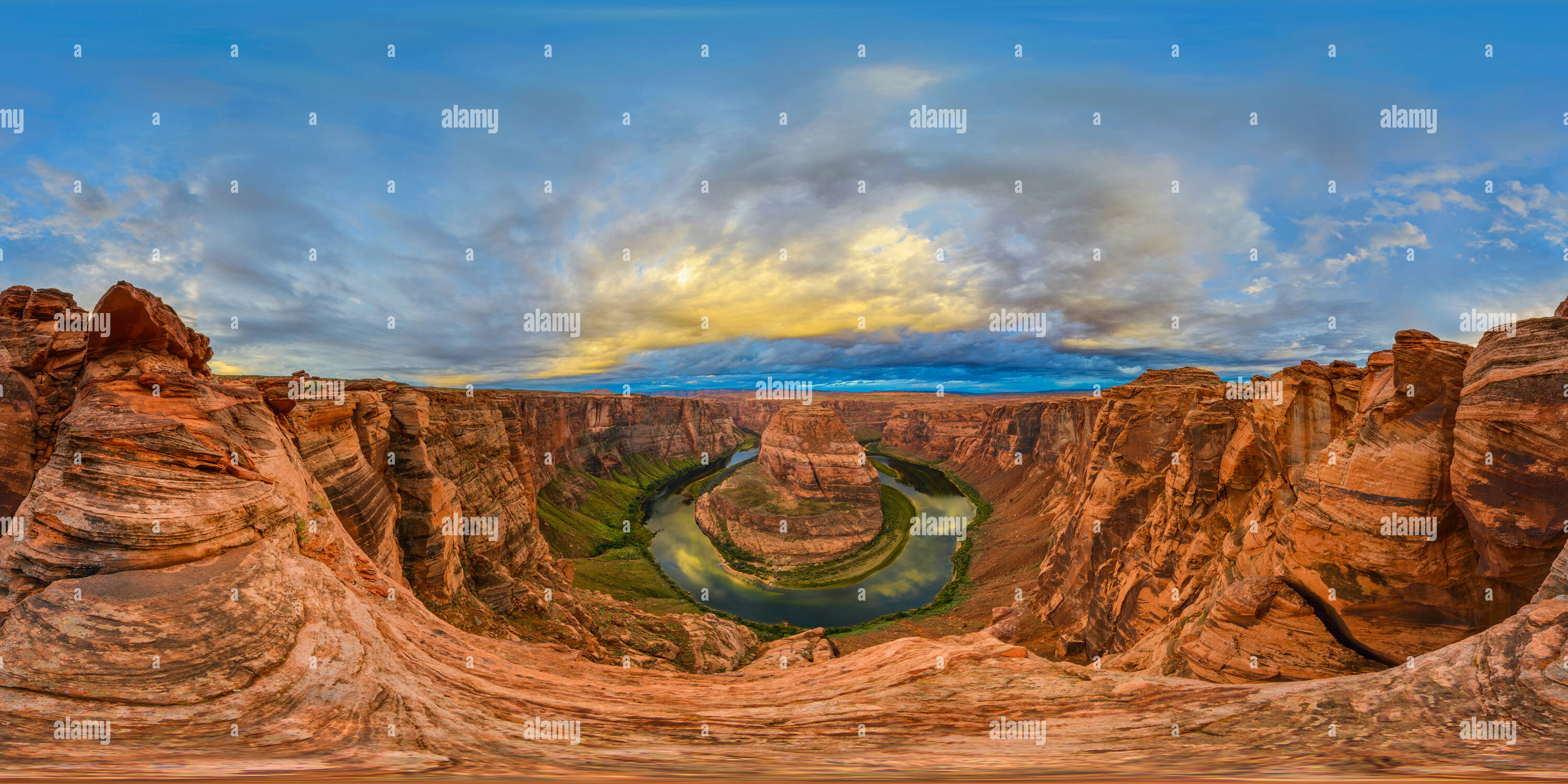 360° view of Horseshoe Bend Sunrise Alamy