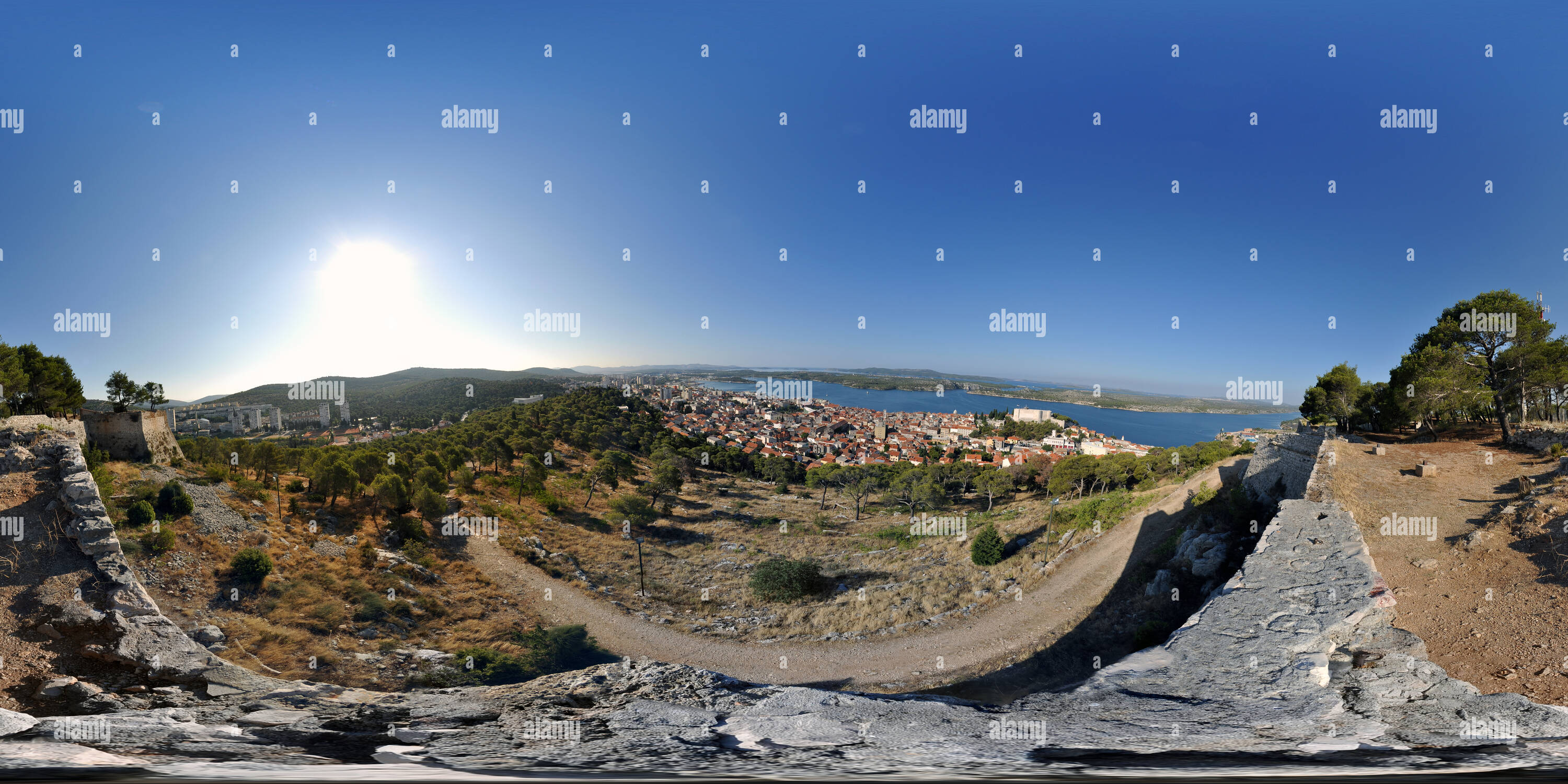 360° view of The Fortress Of St John Sibenik Croatia - Alamy