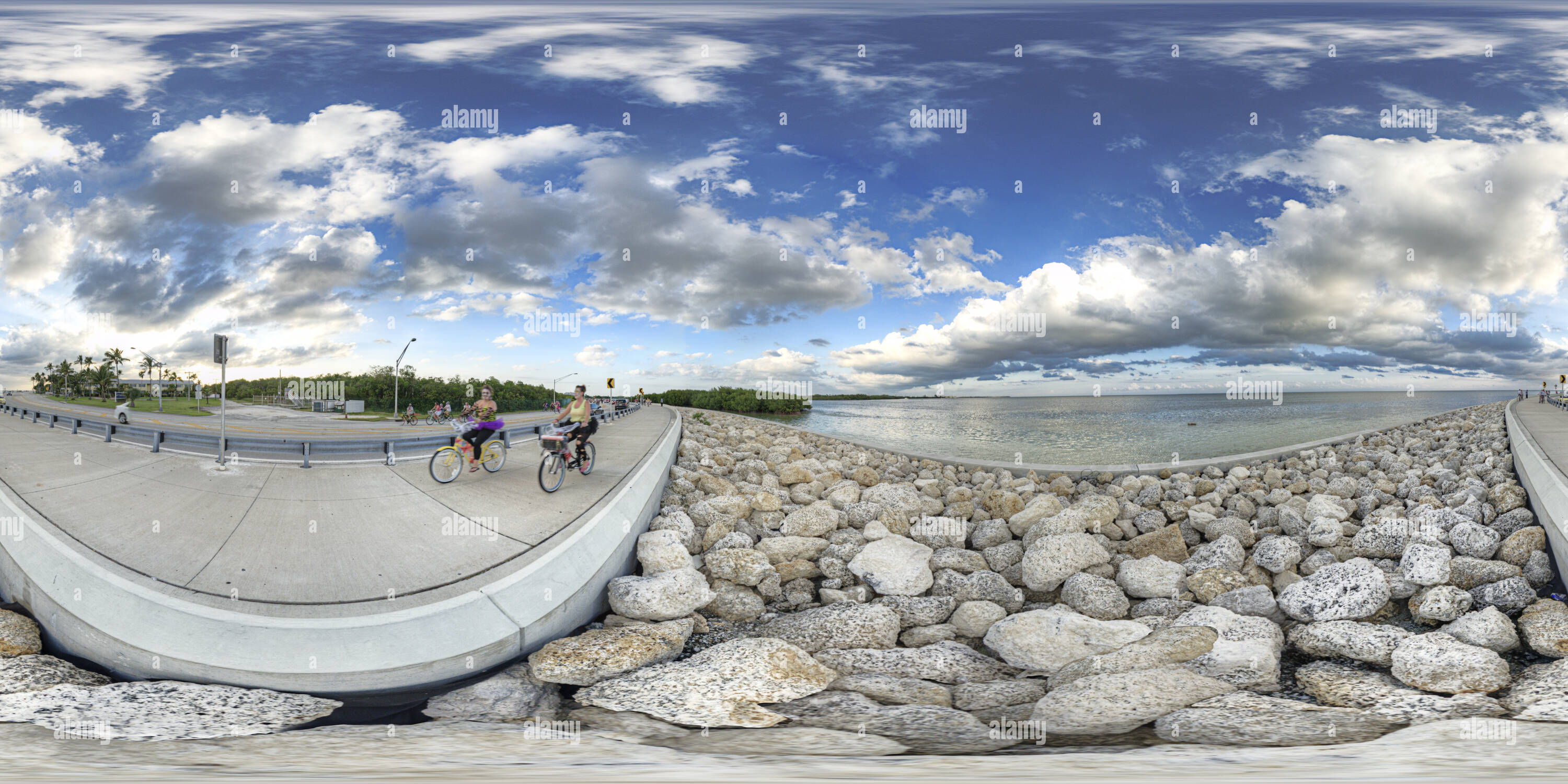 360° view of Key West Zombie Bike Ride Alamy