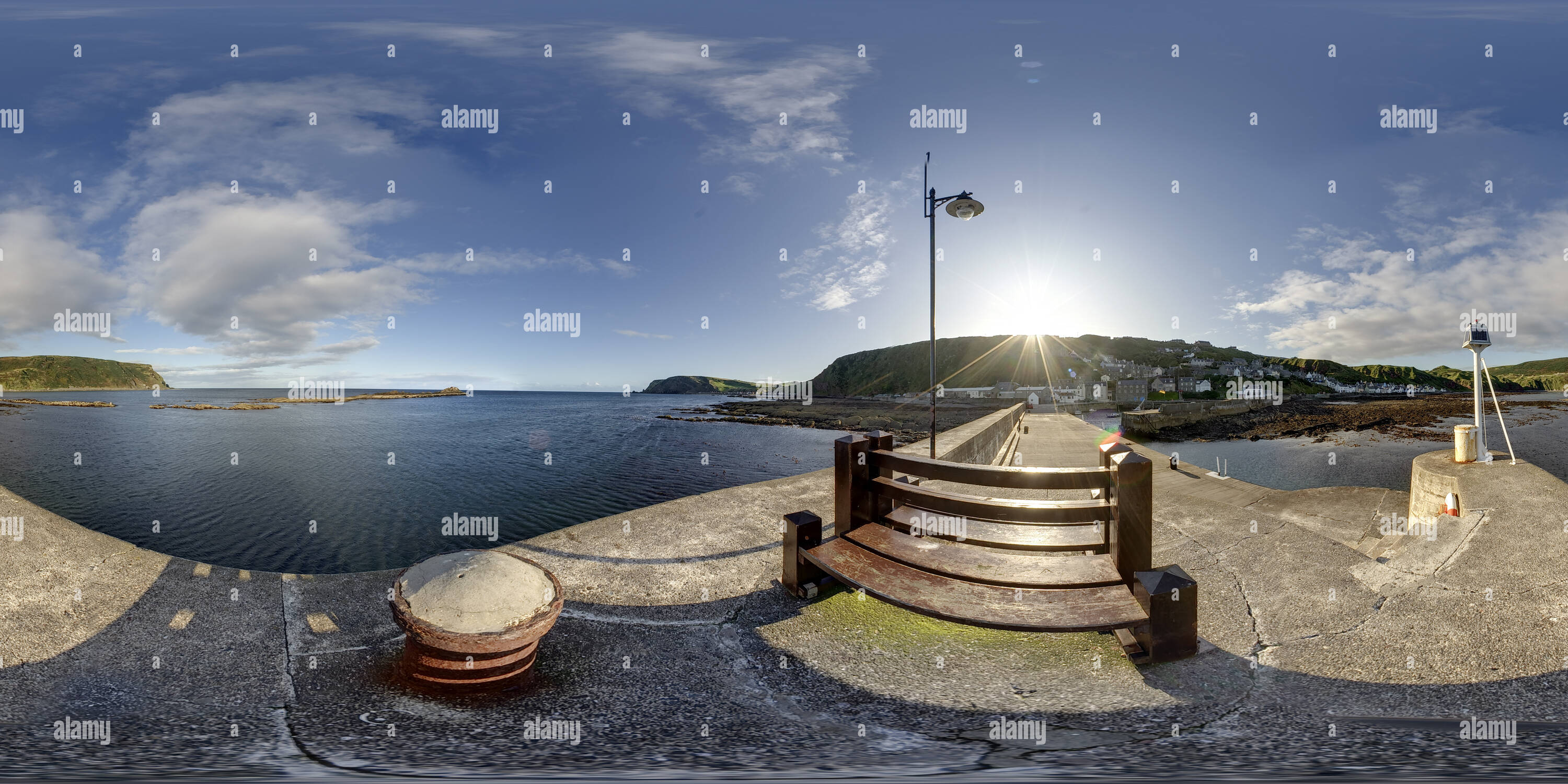 360° view of Gardenstown in Scotland Alamy