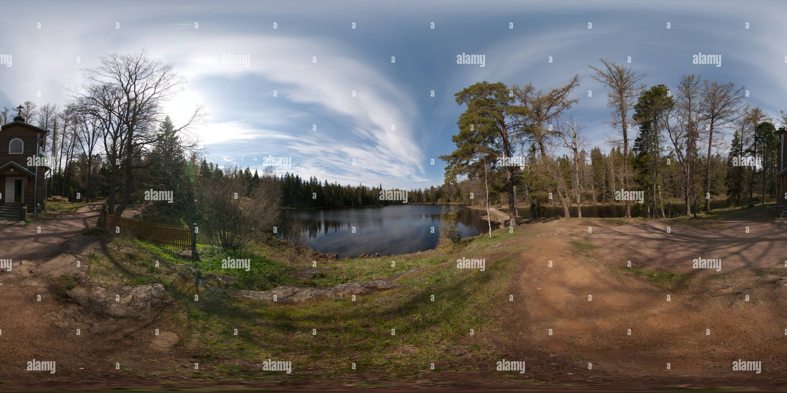 360 degree panoramic view of valaam i. konevsky skit