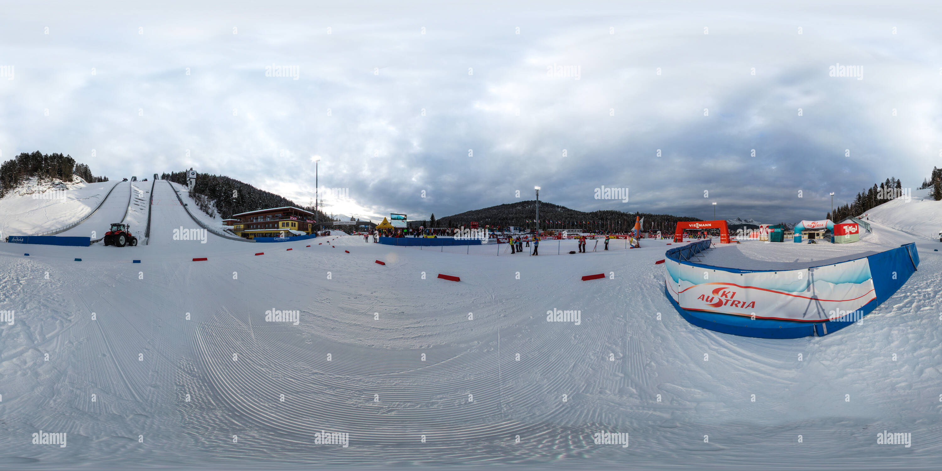 360 degree panoramic view of Weltcup Nordische Kombination 2013 - Seefeld