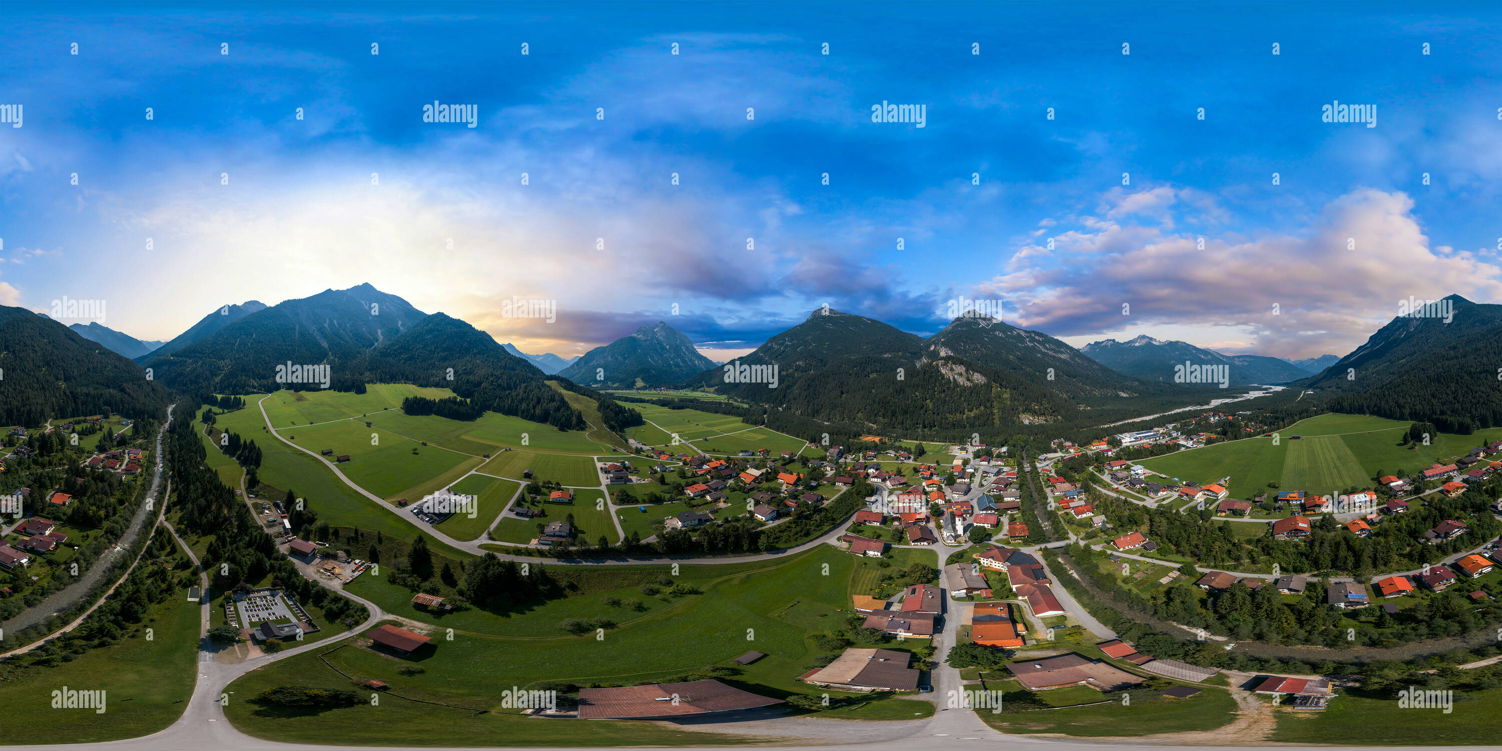 360 degree panoramic view of Stanzach