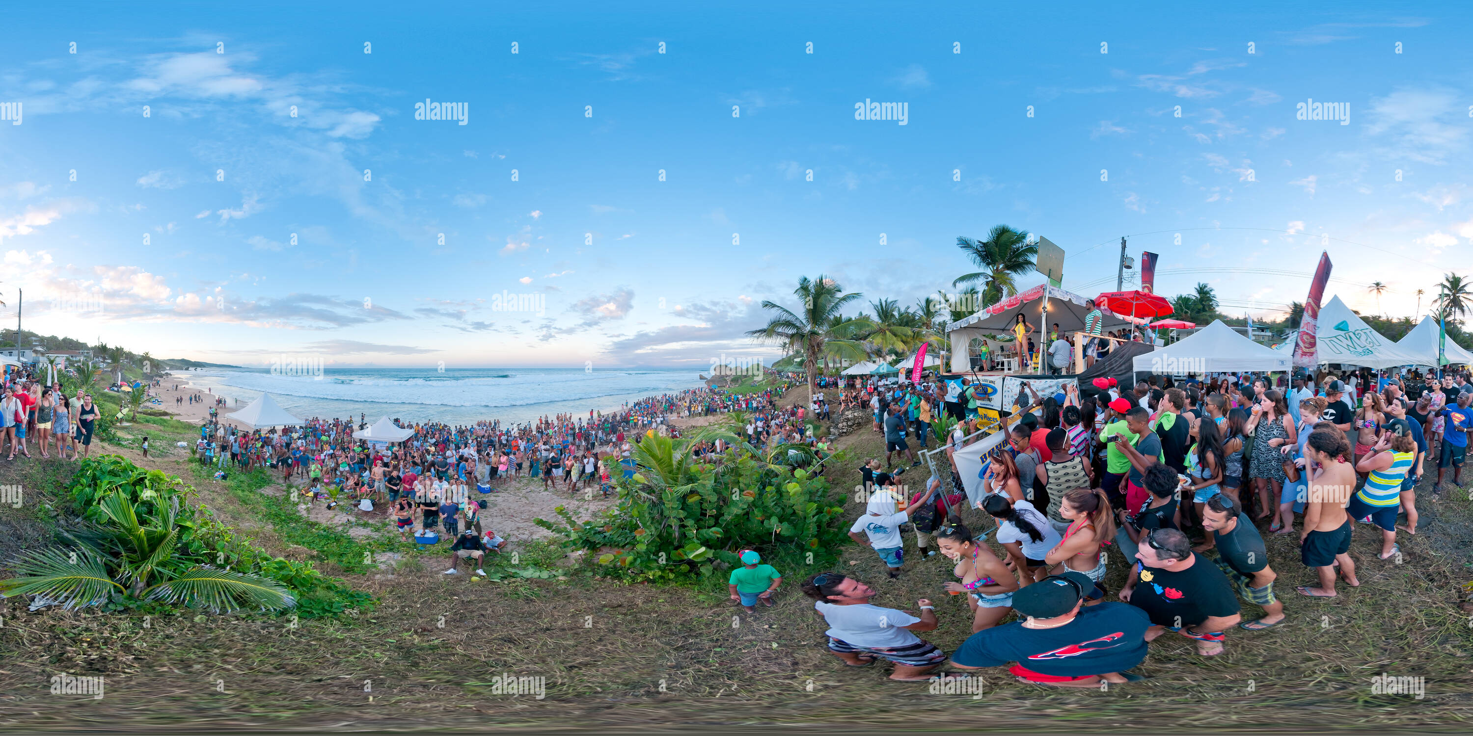 360° view of Surfing competition bikini contest Alamy