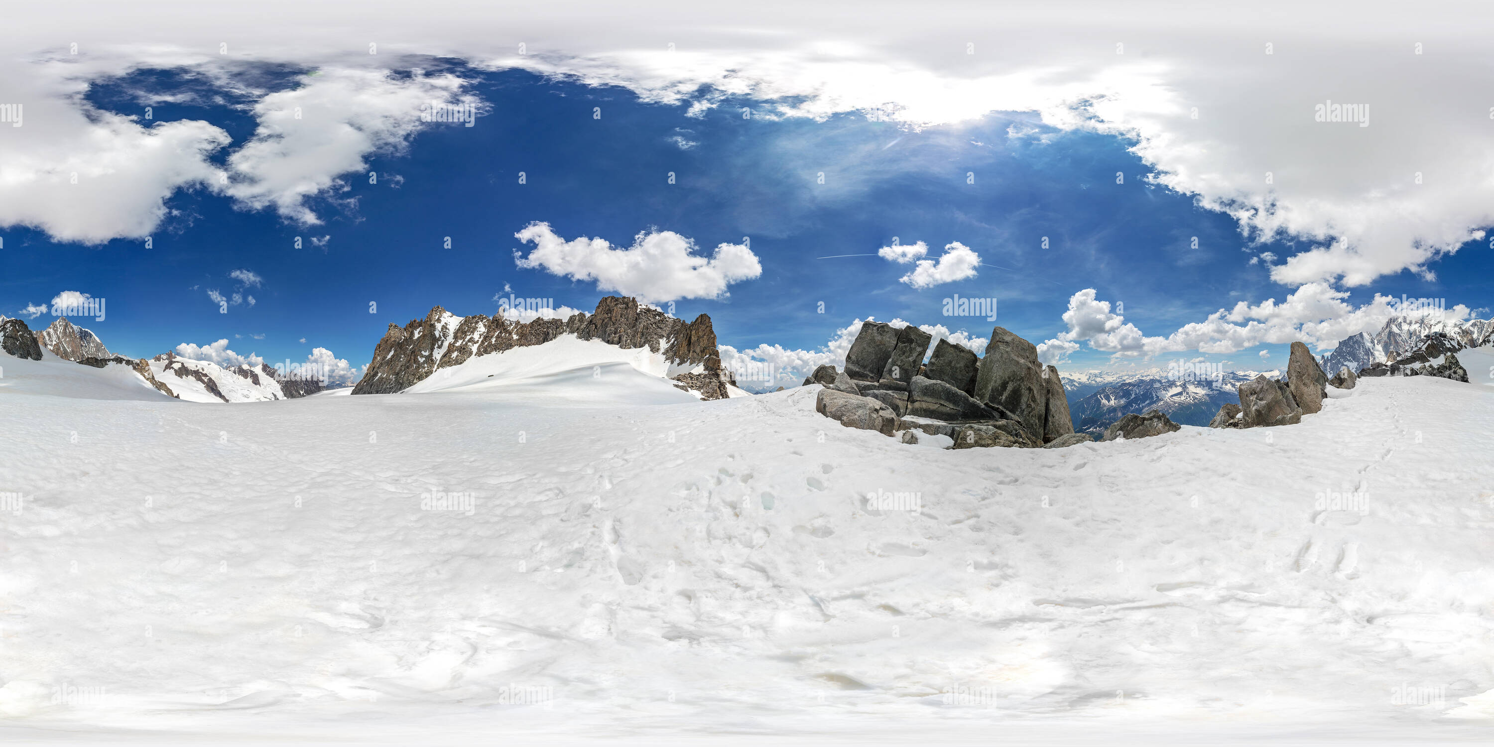 360° view of 360 Degree Panoramic - Col du Géant, Mont Blanc, Vallée d ...