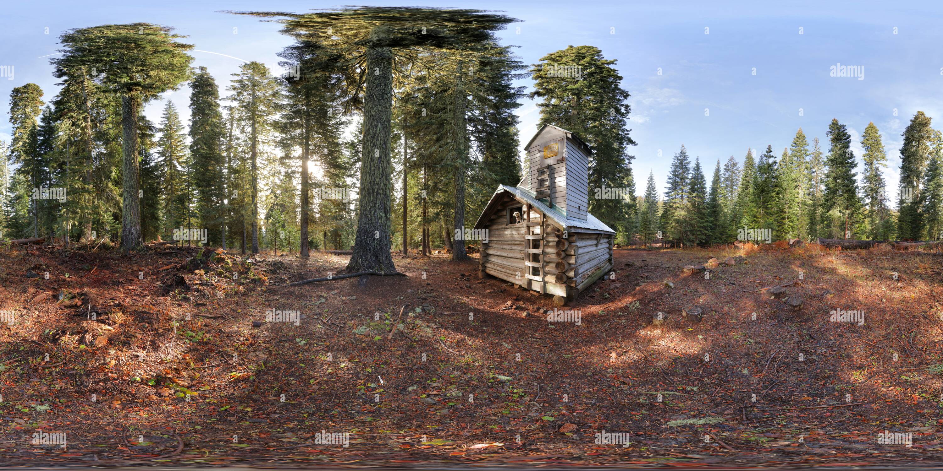360 degree panoramic view of Whaleback Snow-Survey Cabin (exterior)