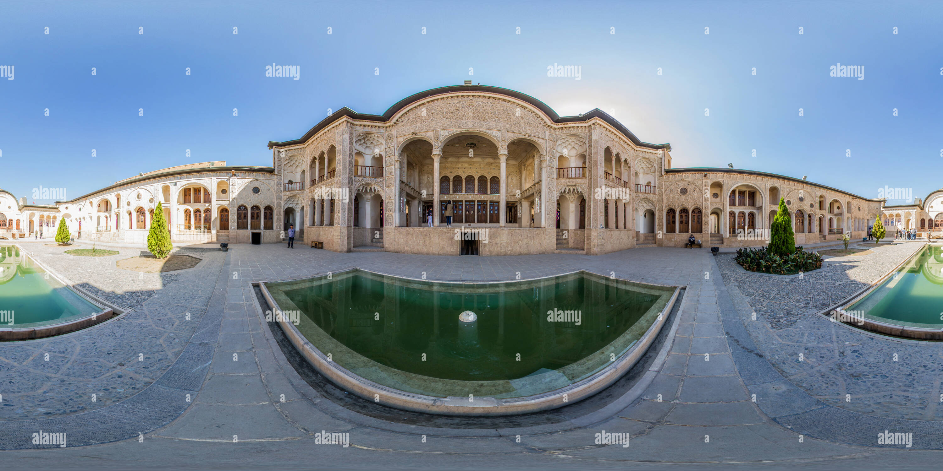 360 degree panoramic view of Tabatabaei House Iranian Architecture Tabatabaei Historical House The Courtyard Of The Tabatabaei Hous