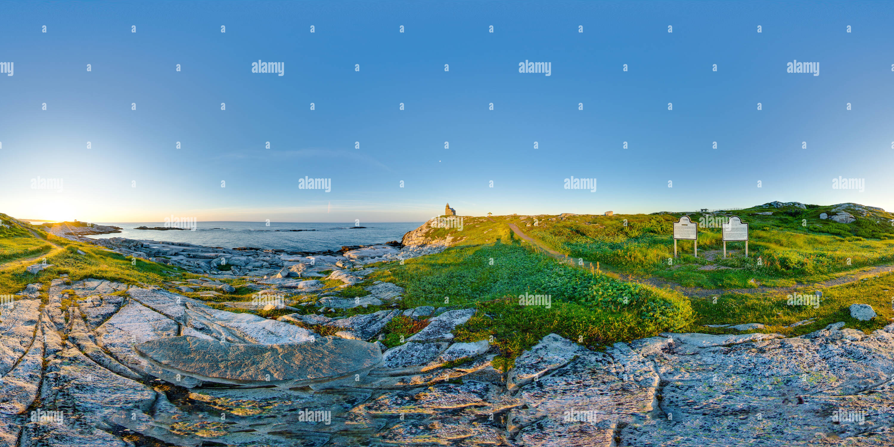 360° view of Rose Blanche, Newfoundland Lighthouse at Sunrise Alamy