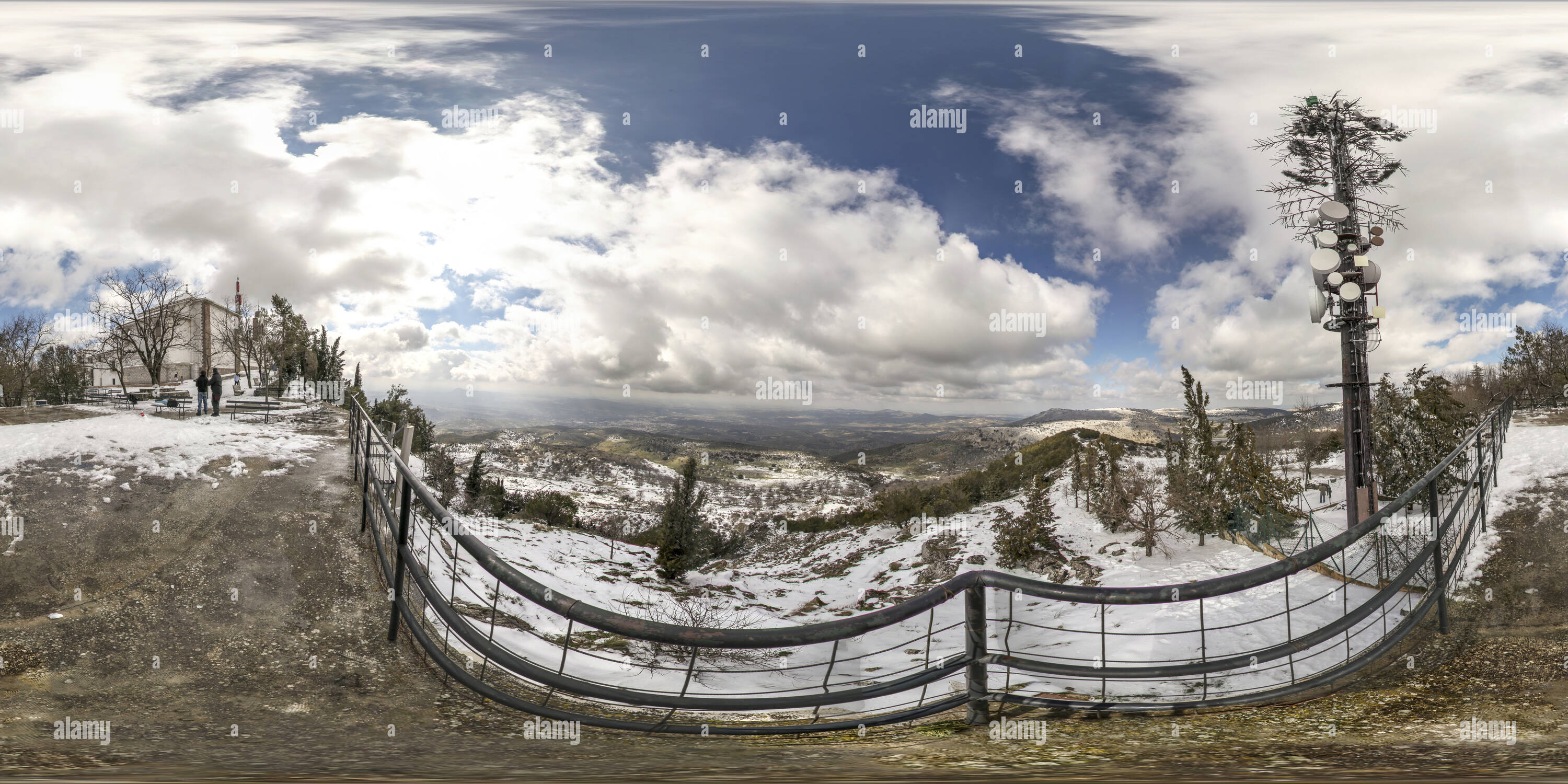 360 degree panoramic view of Ermita Virgen de la Sierra, Cordoba (Spain) (Nevada)