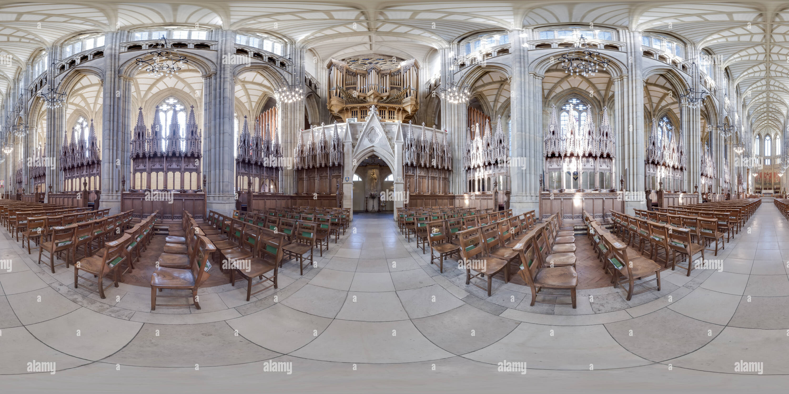 360 degree panoramic view of Lancing College Chapel, West Sussex