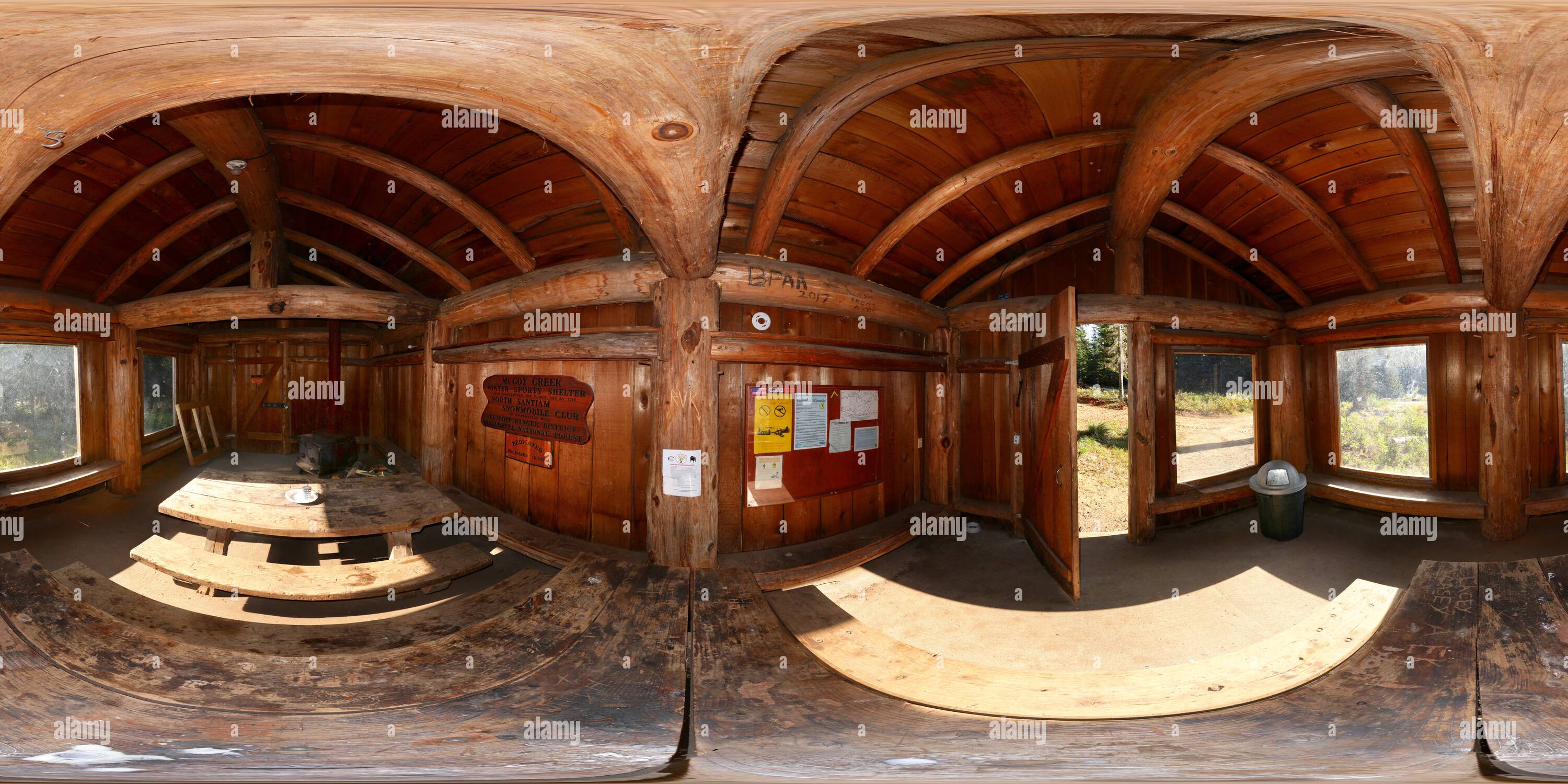 360 degree panoramic view of McCoy Creek Shelter