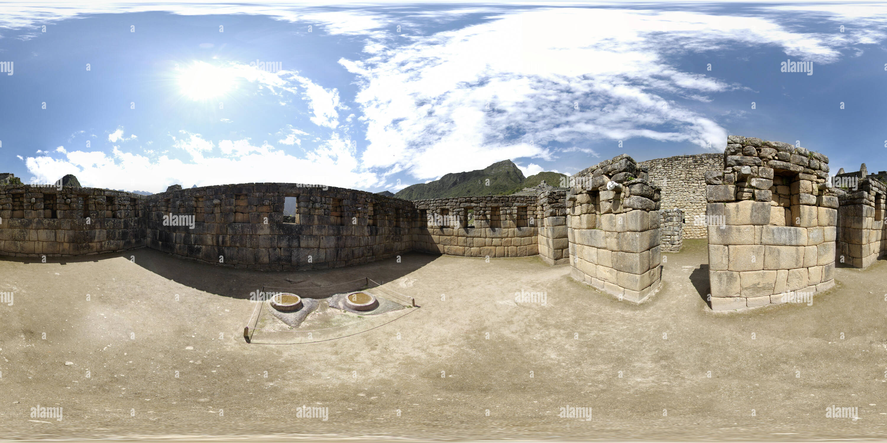 360° view of The Industrial Zone Machu Picchu, Peru Alamy