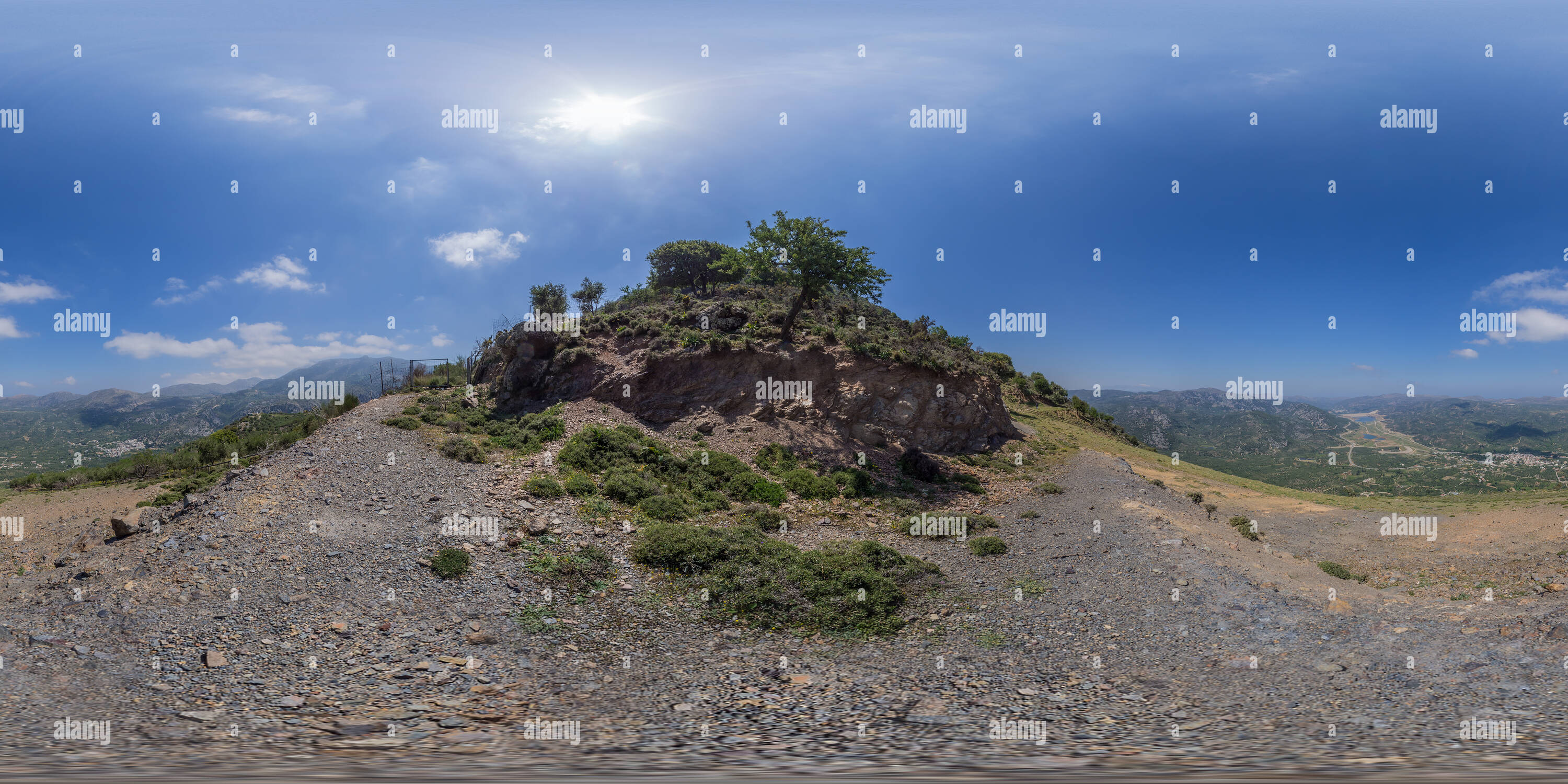 360 View Of View Point Of Lagada Aposelemis Dam Up To Gonies Village 