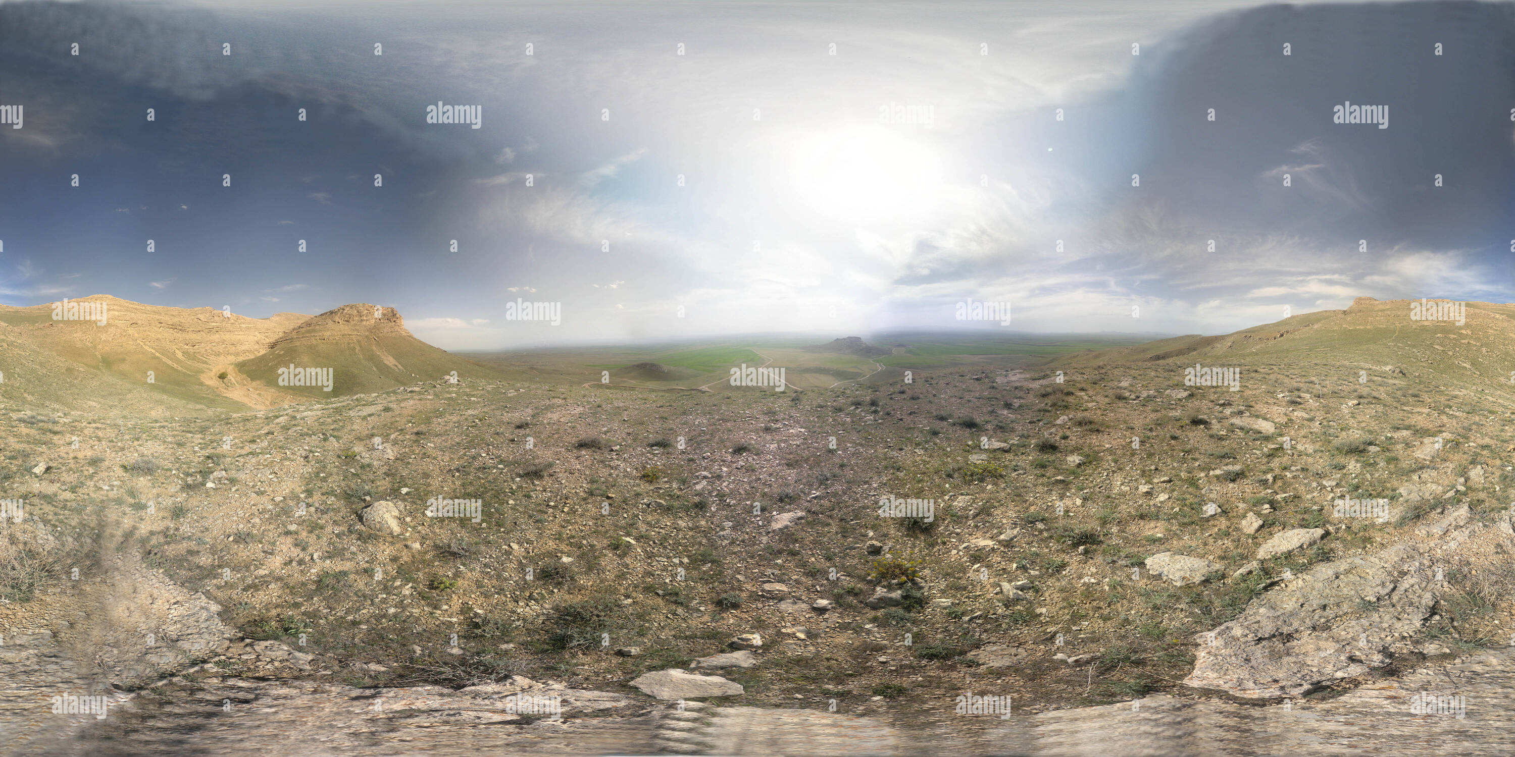 360 degree panoramic view of qoliabad mountains 3D photo created by R-Abedi