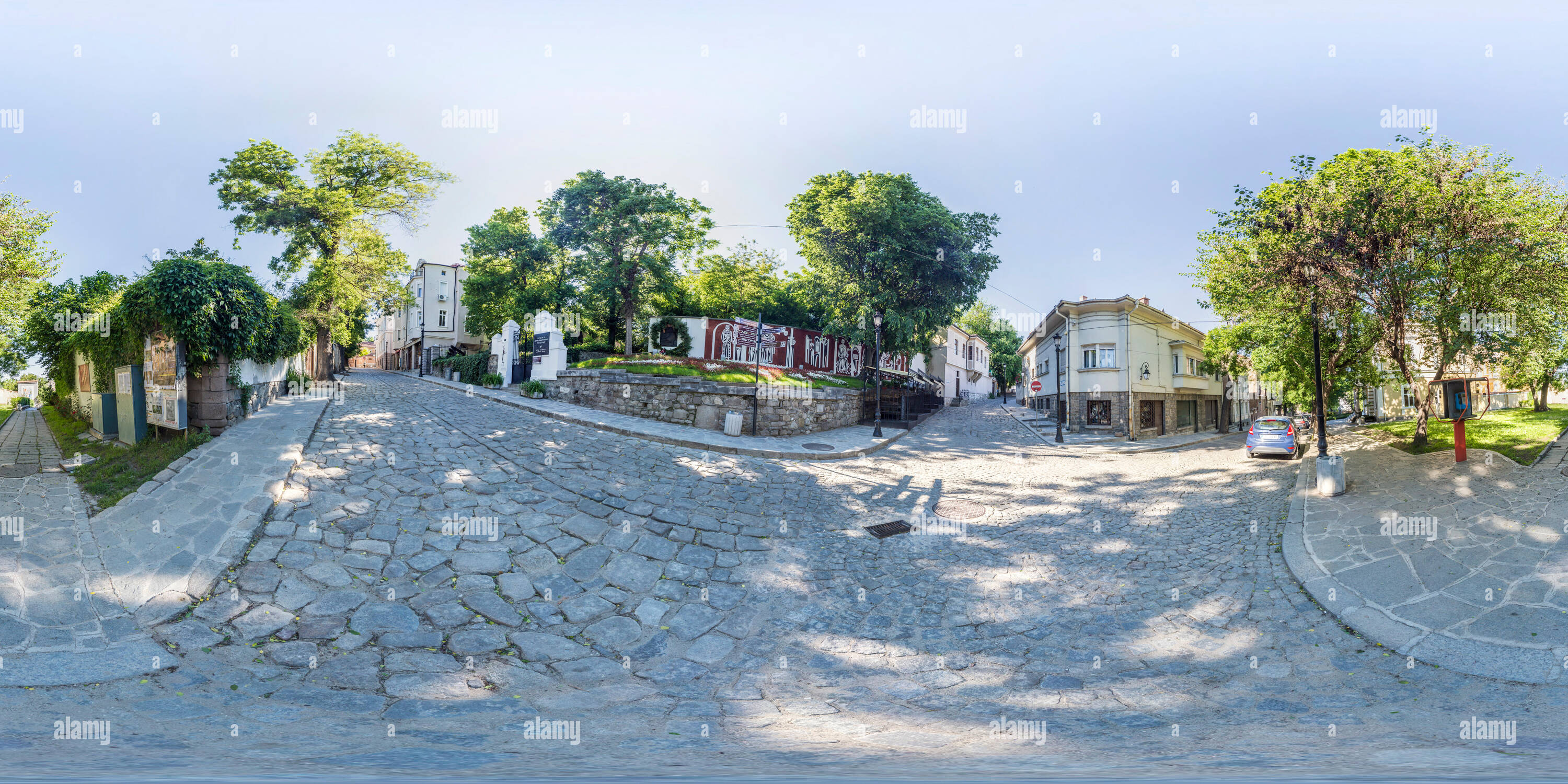 360 View Of 380 By 180 Degrees Spherical Panorama Of A Street In The 