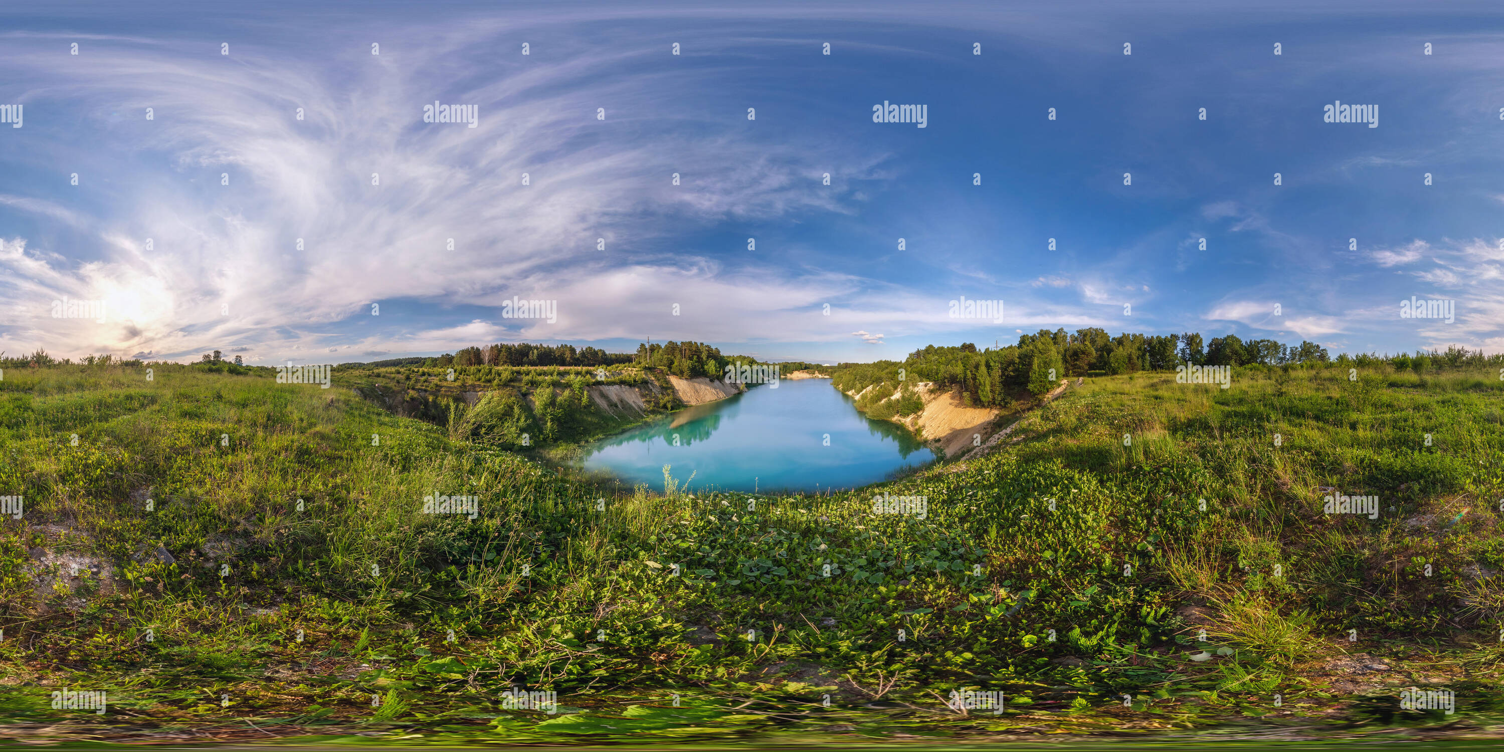 360° view of full 360 degree seamless panorama in equirectangular ...