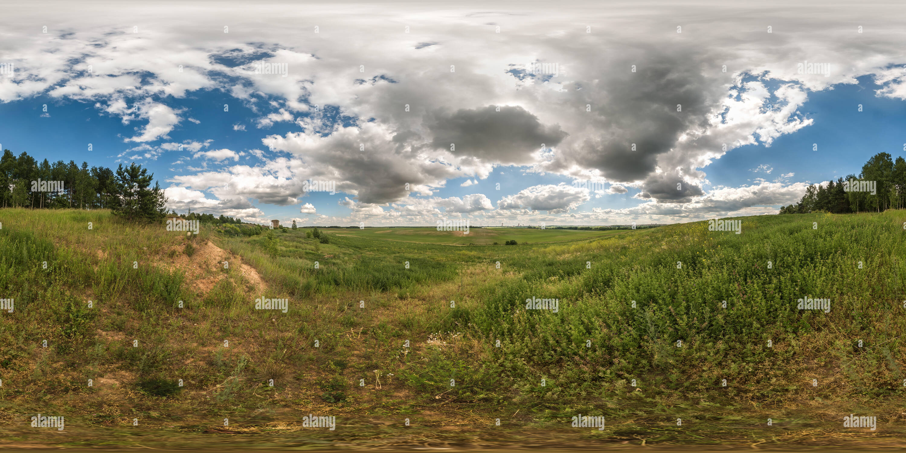 360° view of full 360 degree seamless panorama in equirectangular