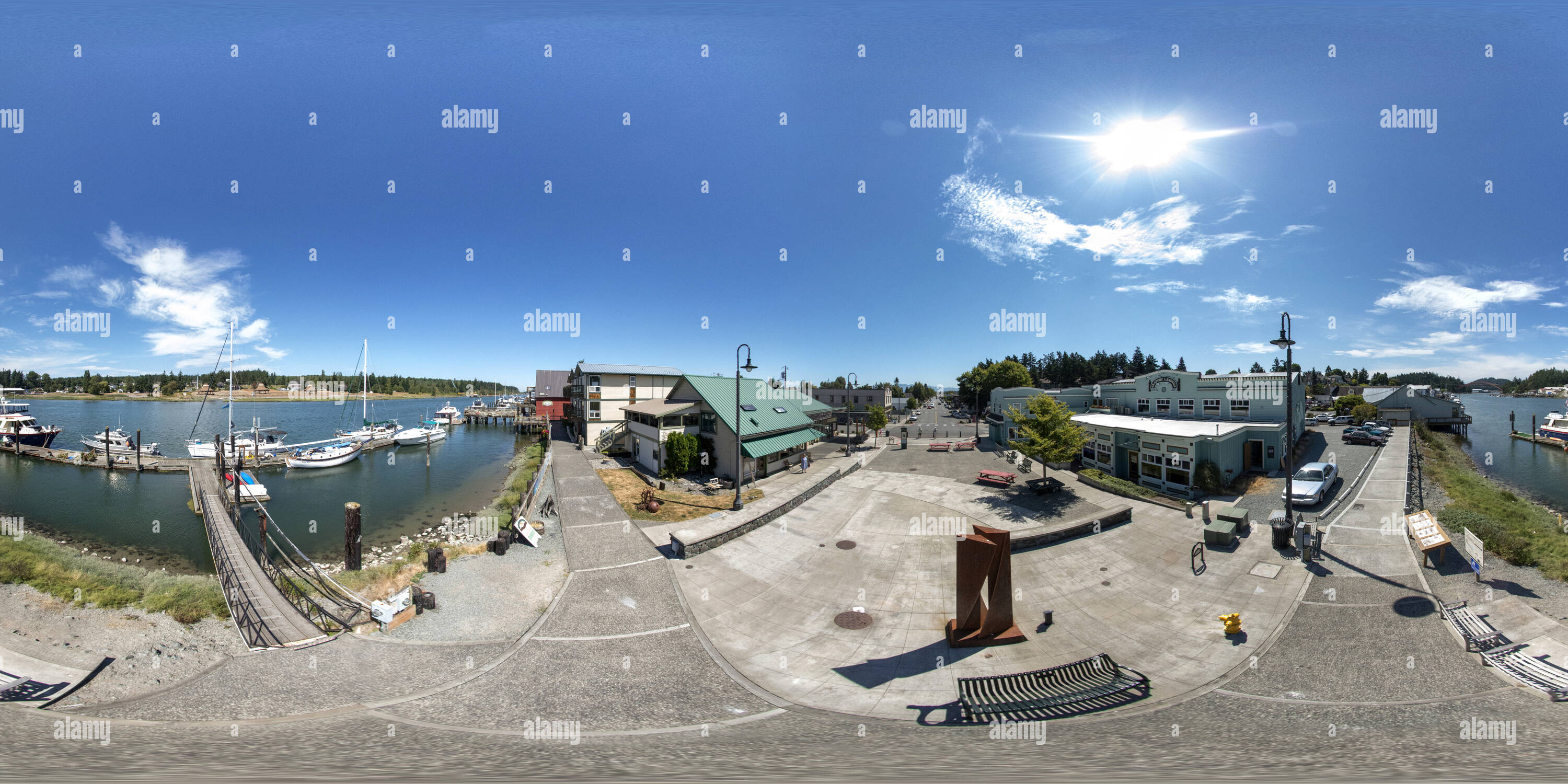 360° view of La Conner Washington Waterfront Alamy