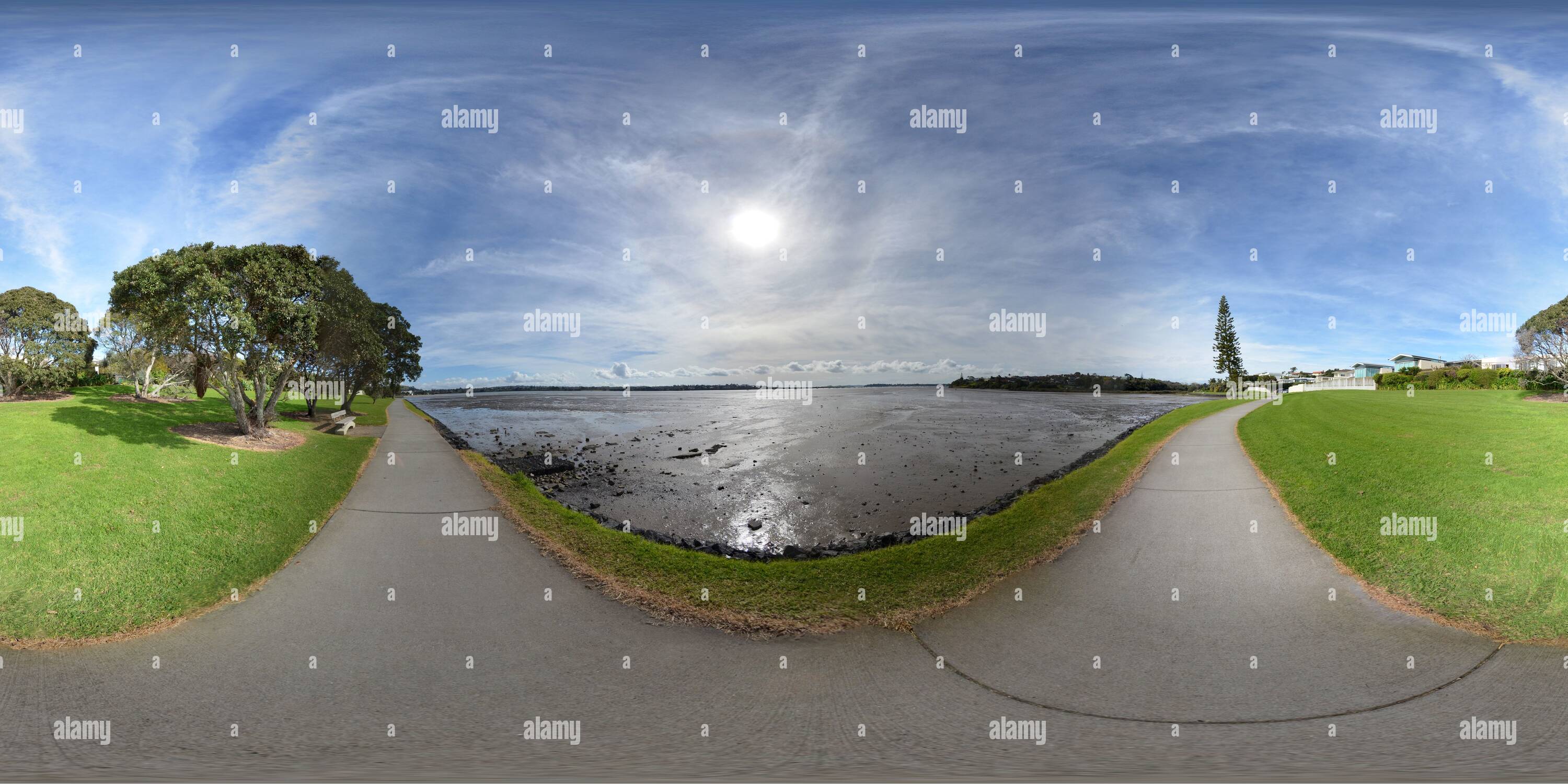 360 degree panoramic view of Farm Cove, Auckland, New Zealand