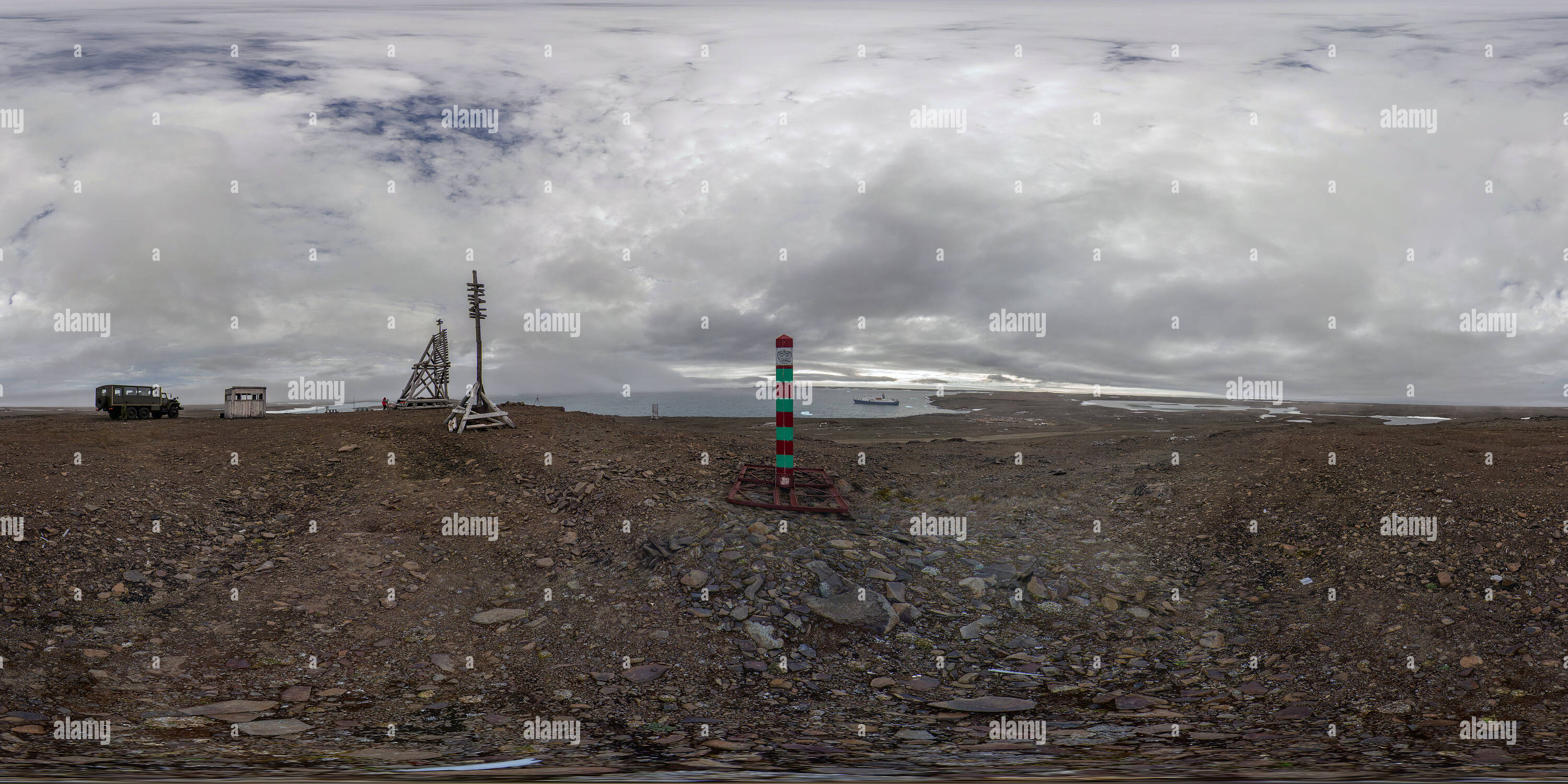 360° view of Alexandra Land, Franz Josef Land Alamy