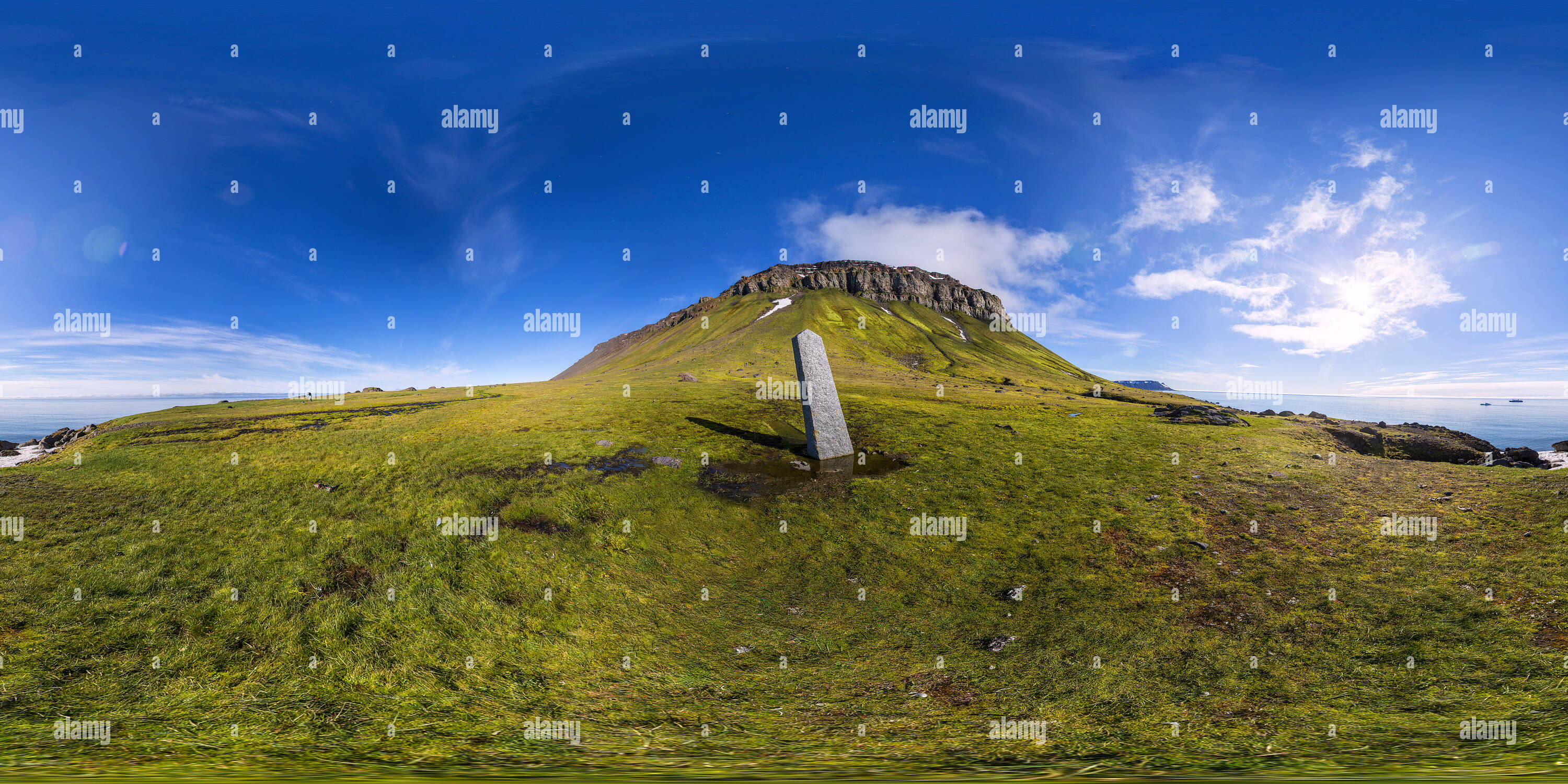 360 degree panoramic view of Cape Flora, Northbrook Island, Franz Josef Land