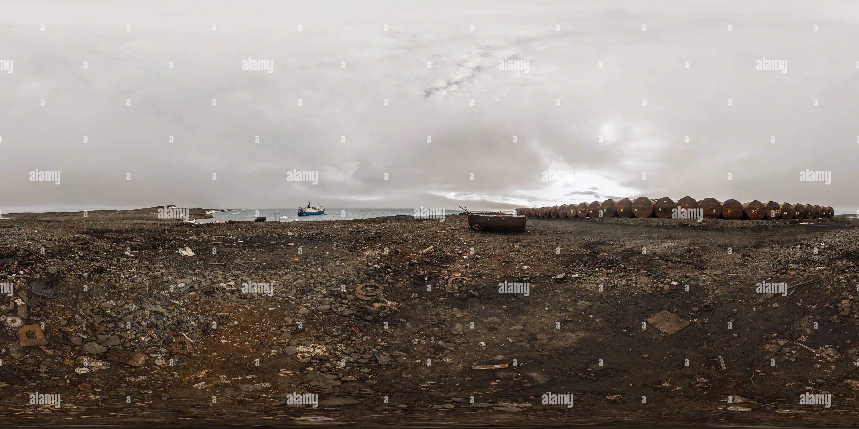 360° view of Alexandra Land, Franz Josef Land Alamy
