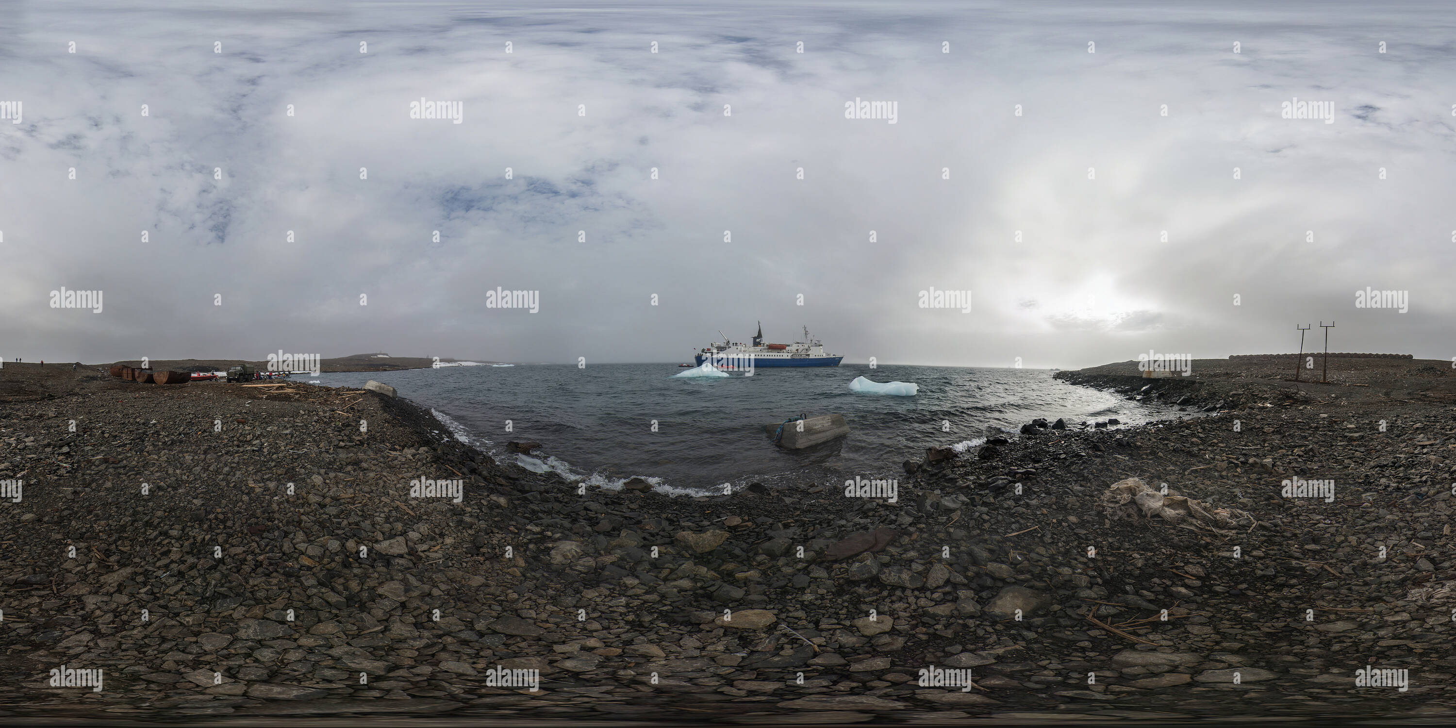 360° view of Alexandra Land, Franz Josef Land Alamy
