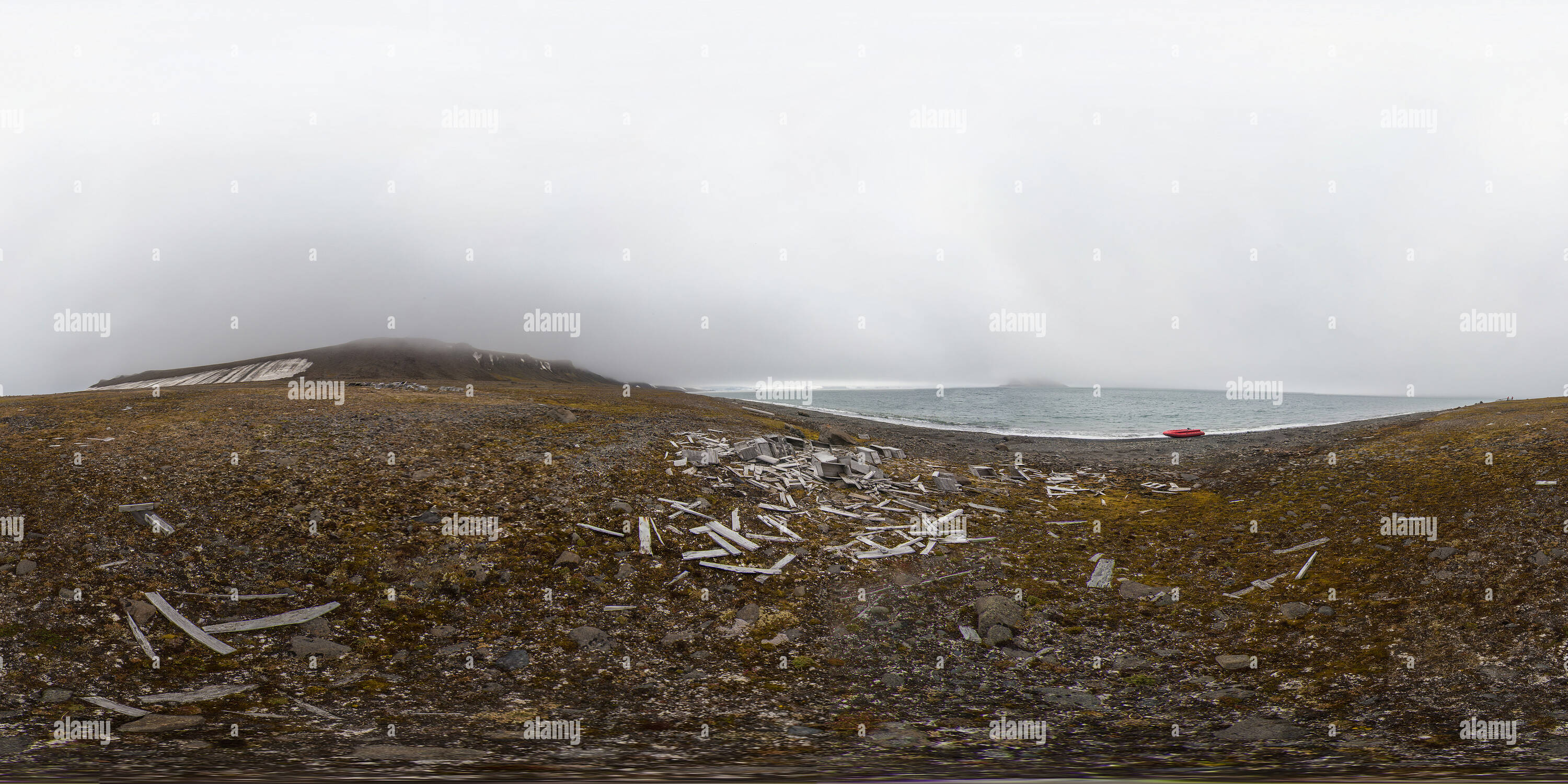 360° view of A.Fiala expedition base, Alger Island, Franz Josef Land