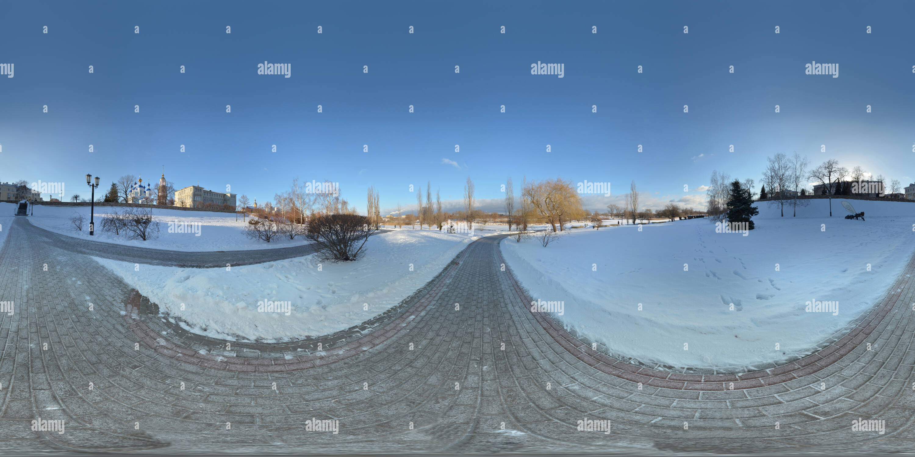 360 degree panoramic view of Tambov embankment