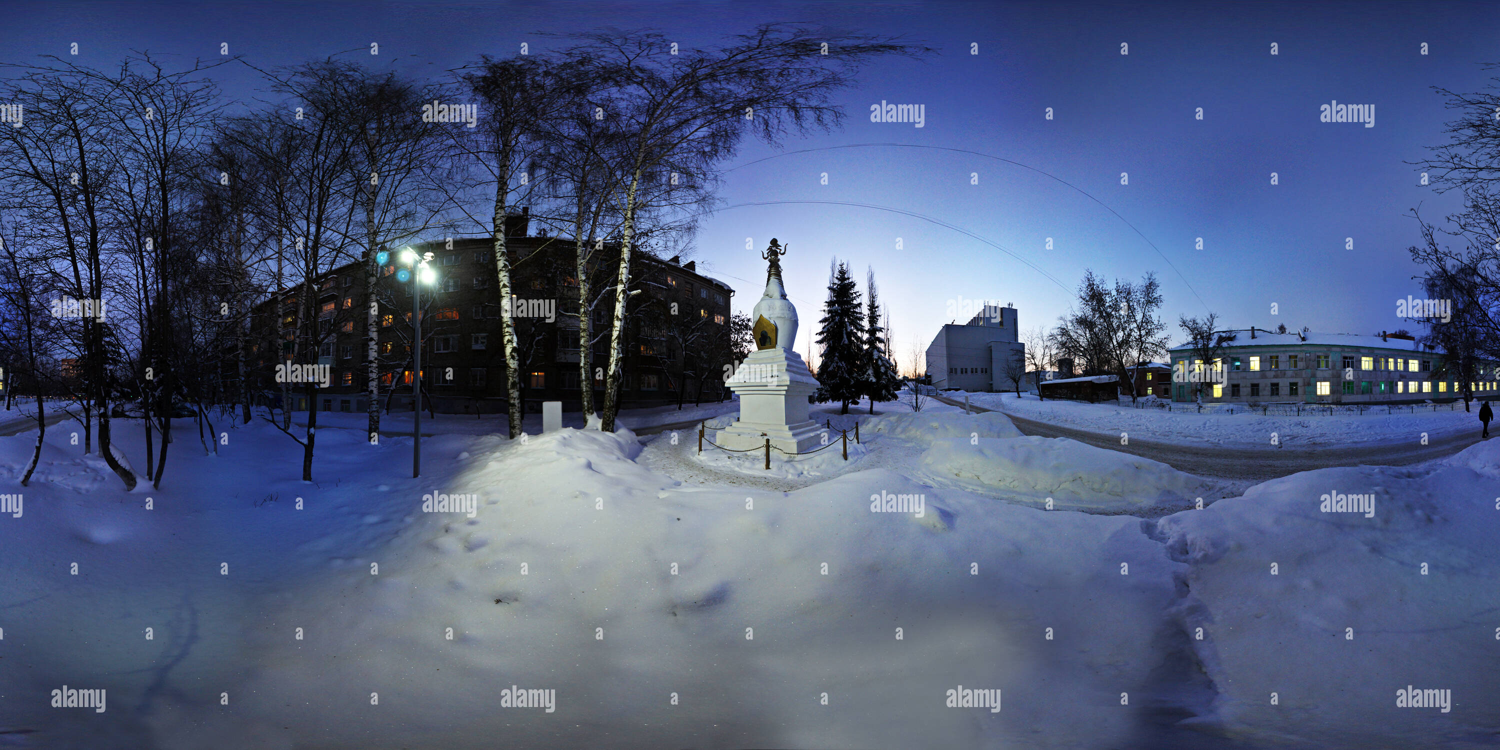 360 degree panoramic view of Stupa Longsal in Izhevsk