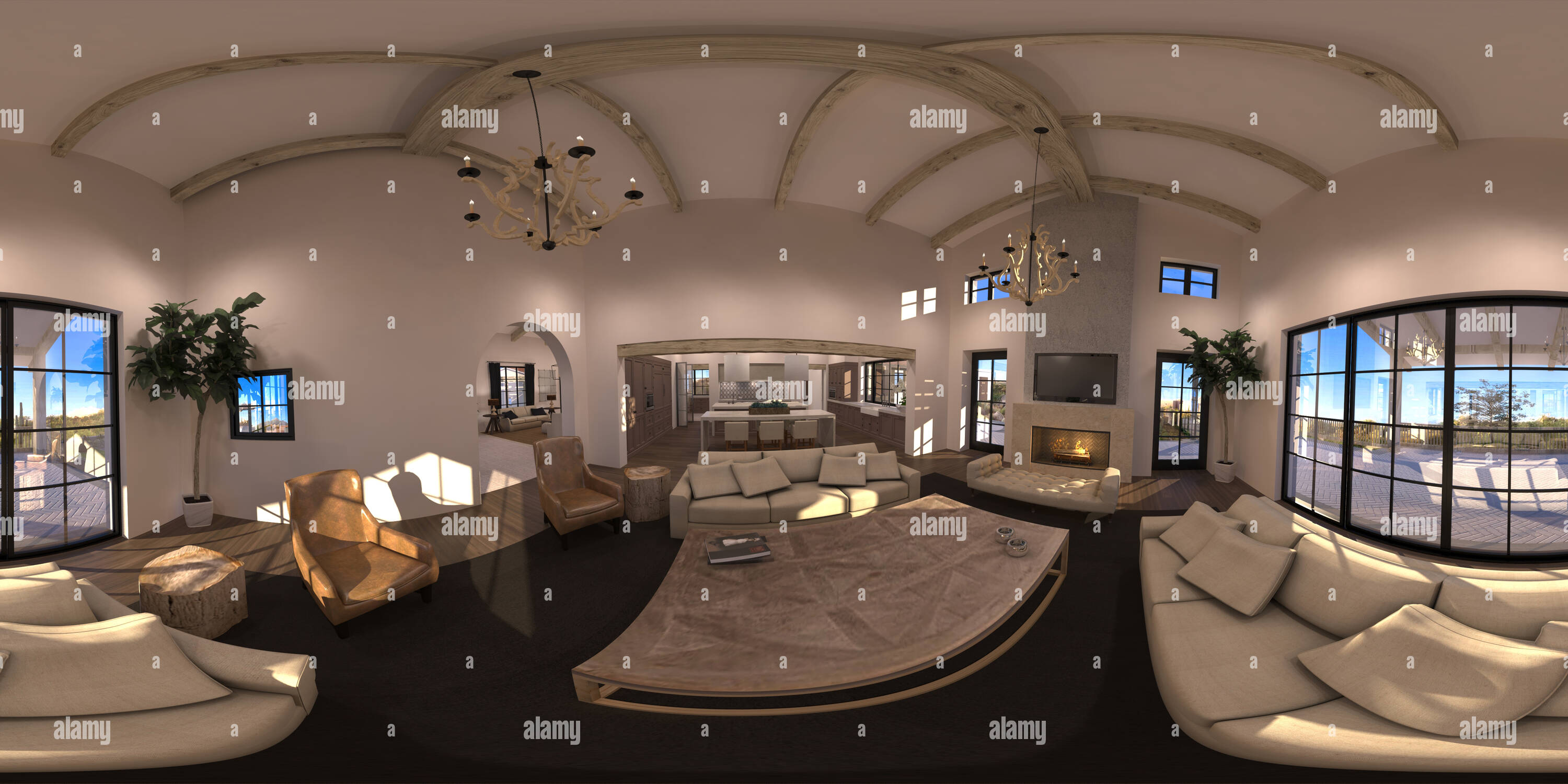 360 View Of 3d Rendering Greatroom Scottsdale Az