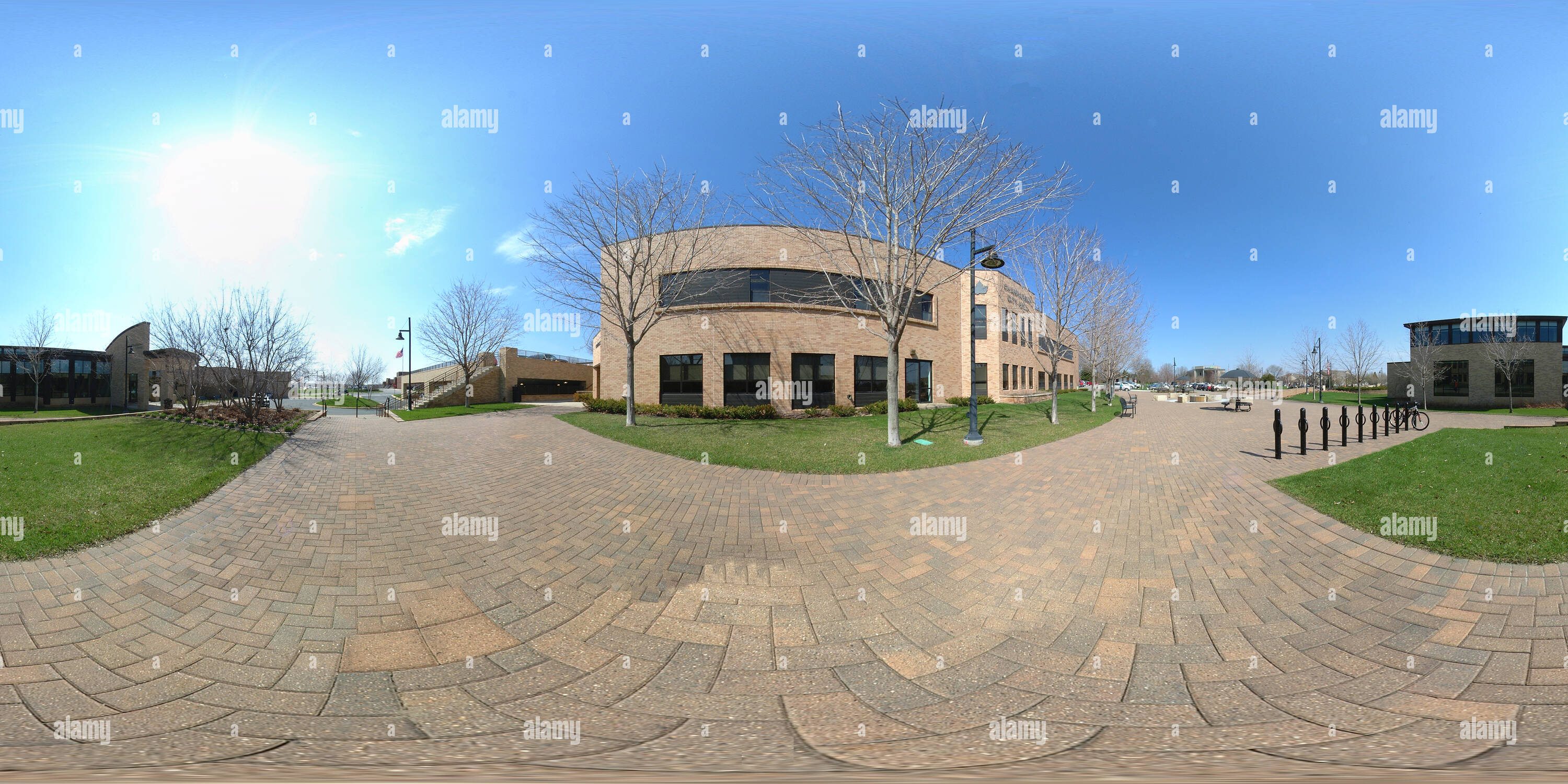 360° view of Chanhassen, Minnesota City Hall and Library Alamy